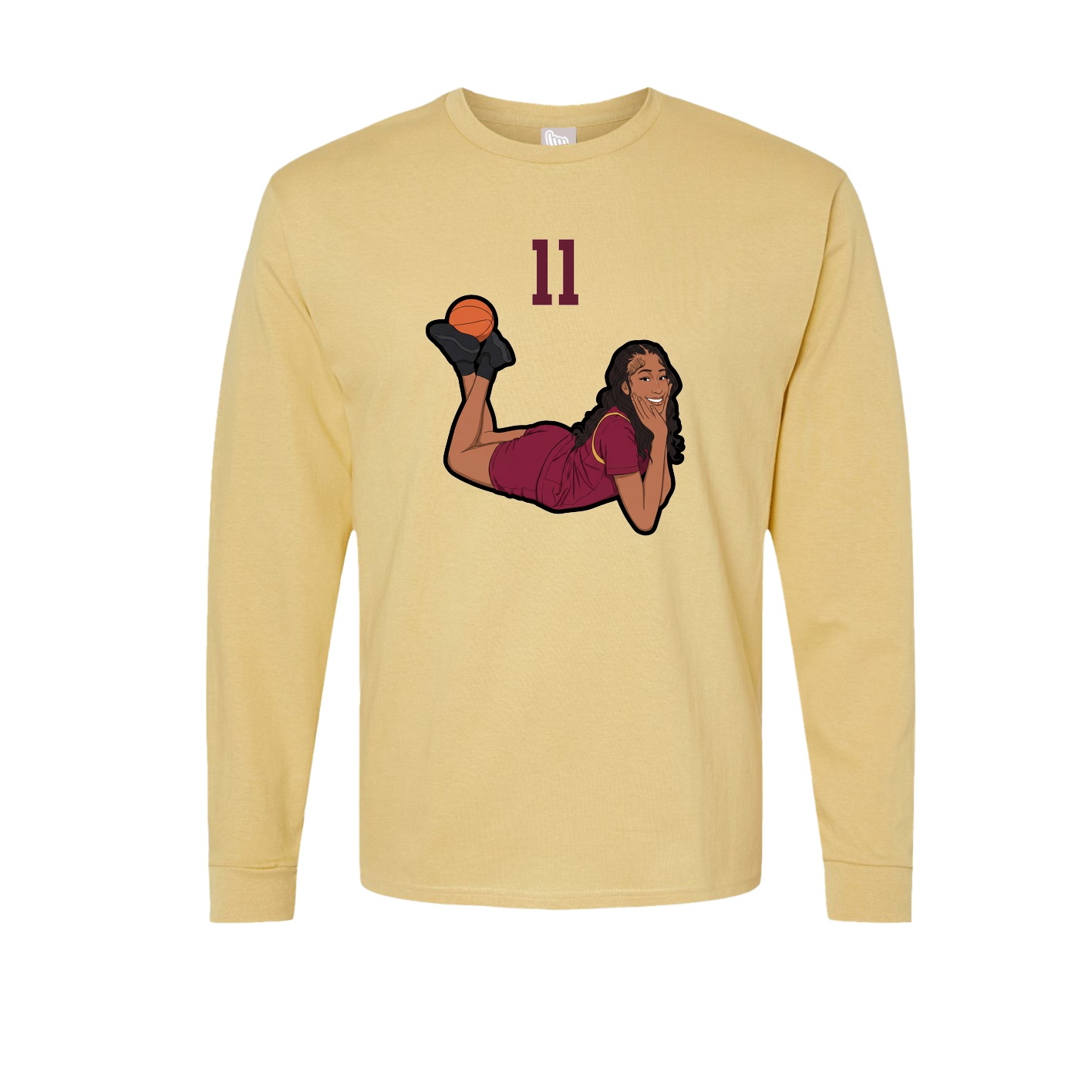 Long Sleeve Tee — Number Top in Vegas Gold
