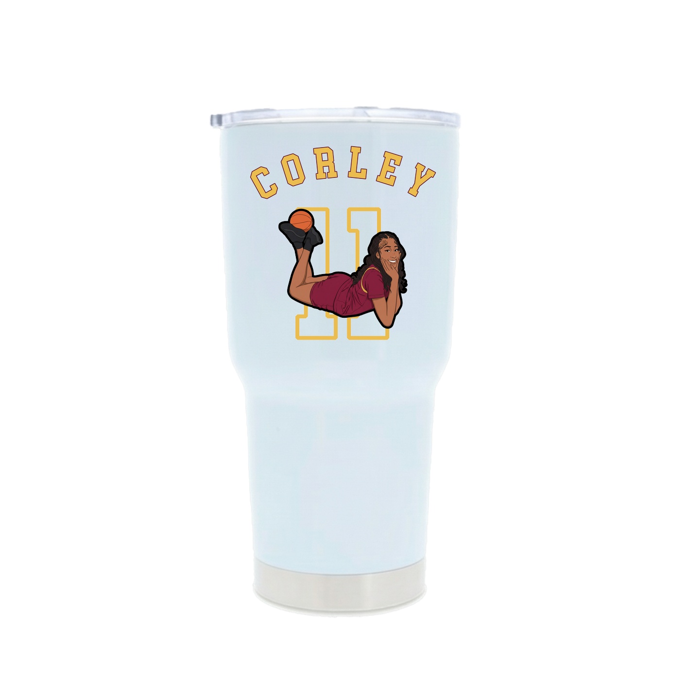 30oz Stainless Steel Tumbler — Shirsey Arch in White