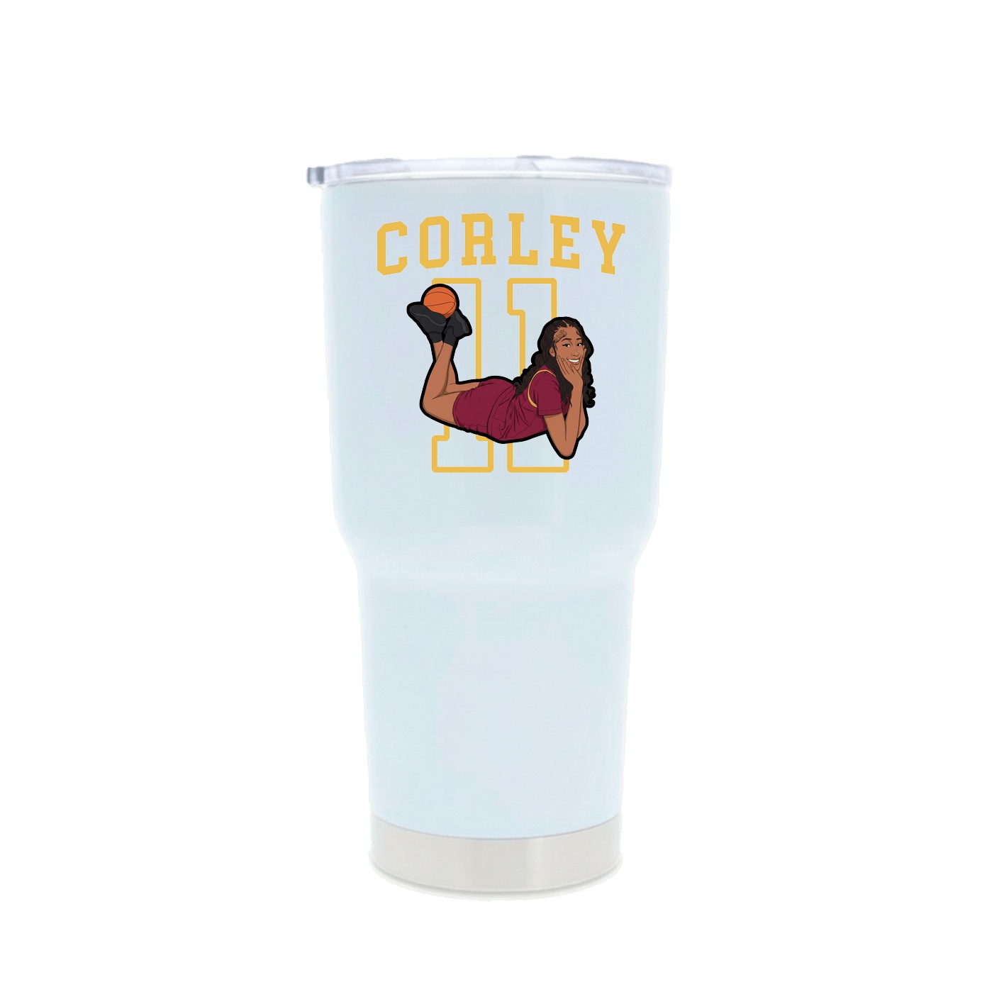30oz Stainless Steel Tumbler — Shirsey in White