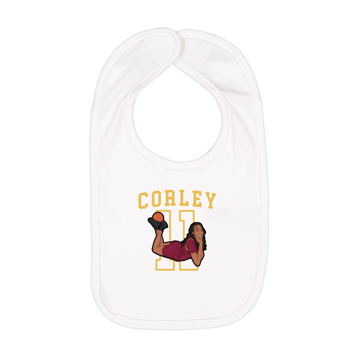 Infant Bib — Shirsey in White