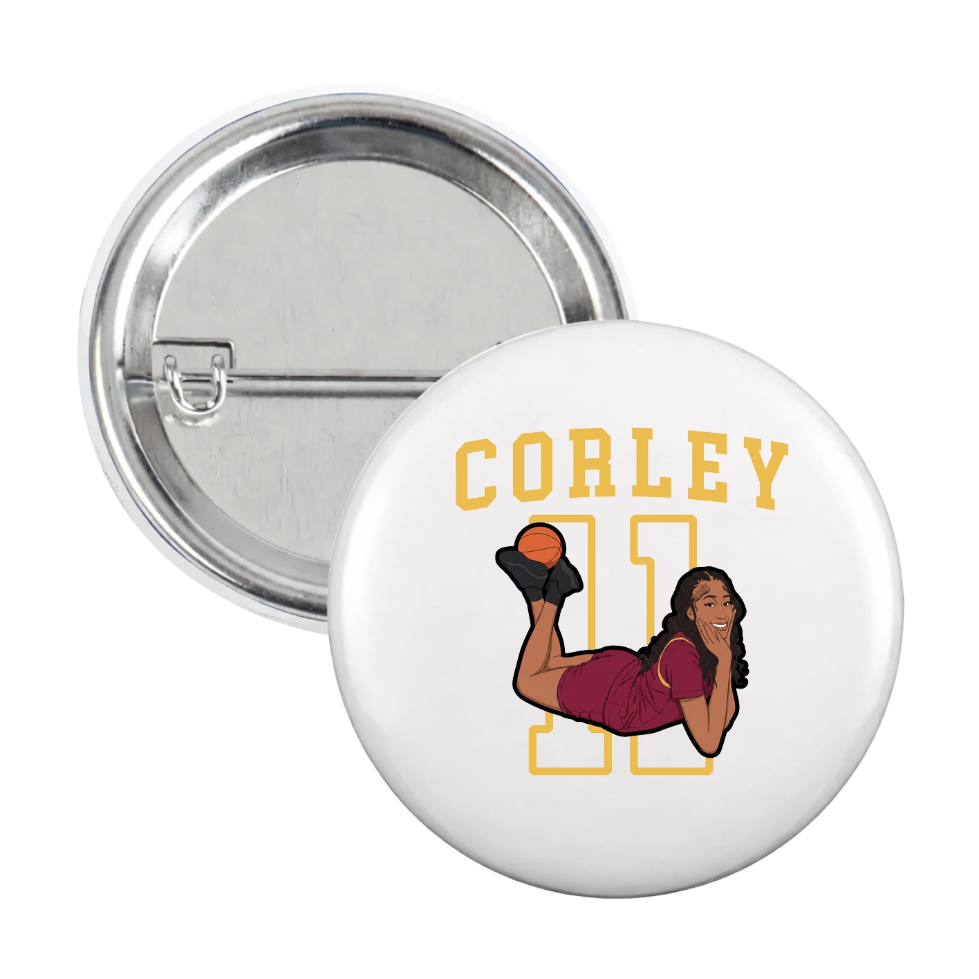 Game Day Button — Shirsey in White