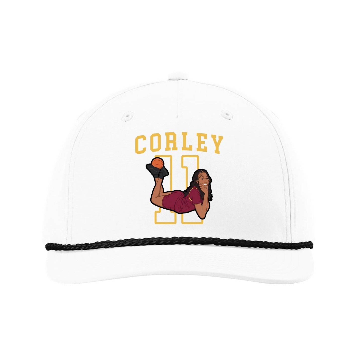 Five-Panel Classic Rope Cap — Shirsey in White