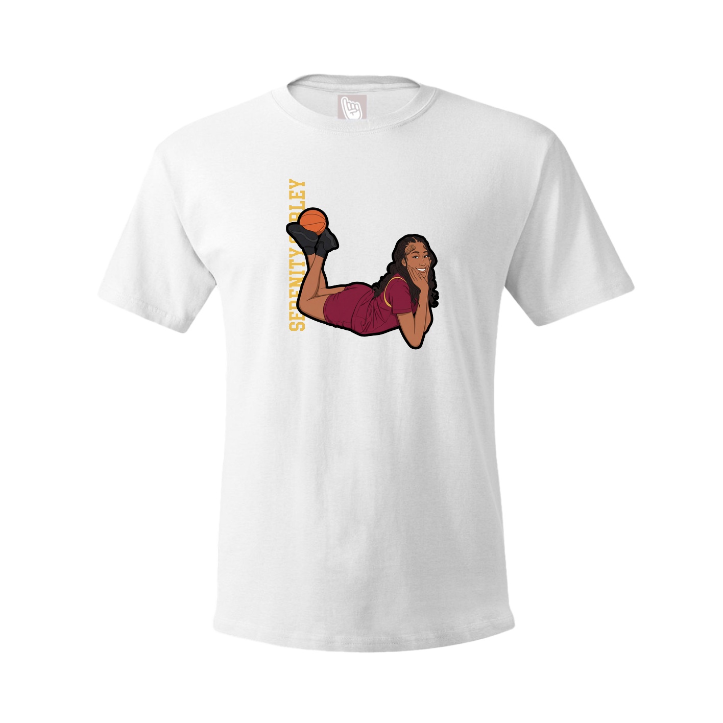 Tee — Name Vertical in White