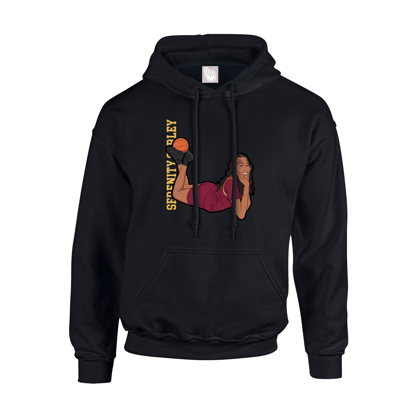 Hoodie — Name Vertical in Black