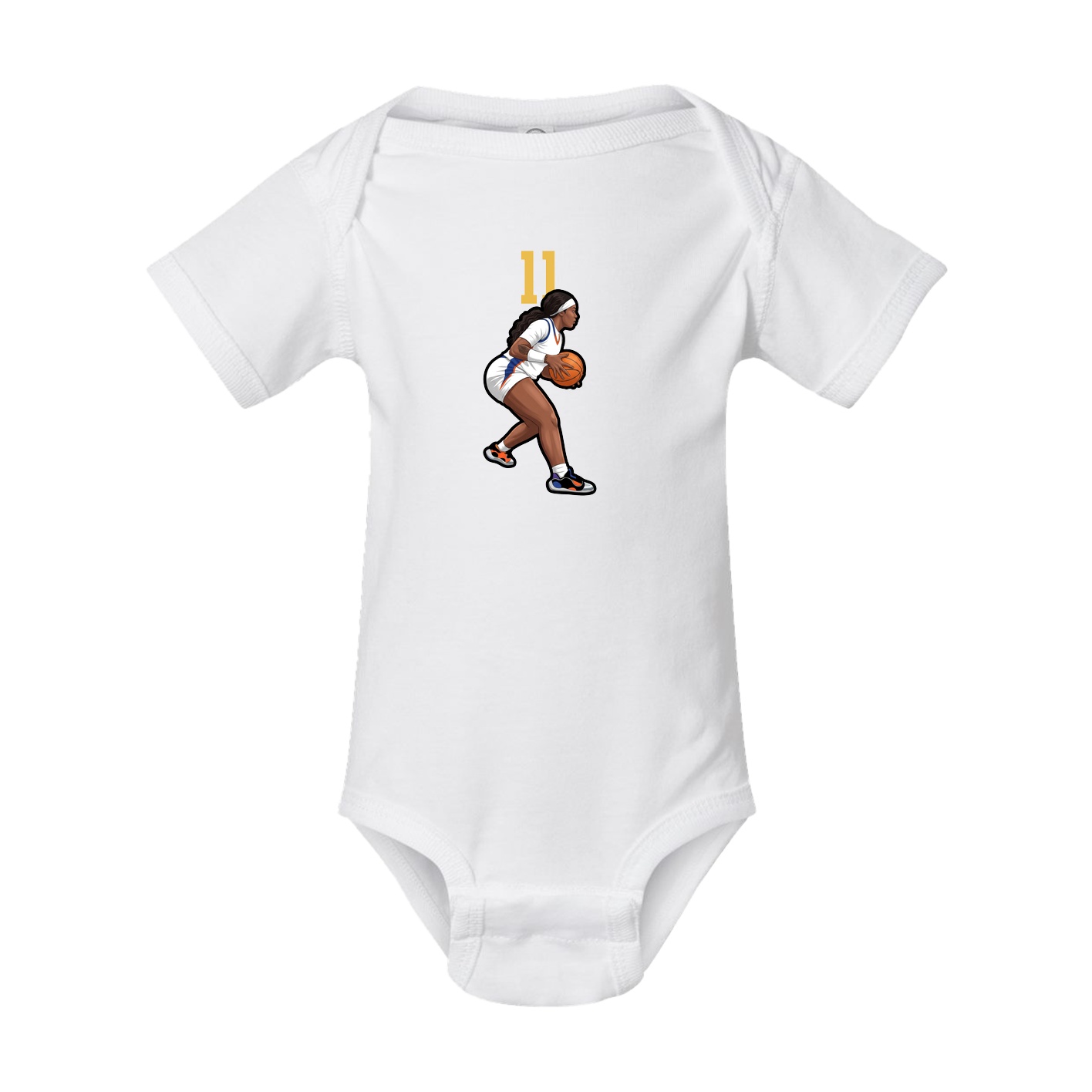 Baby Onesie — Number Top in White