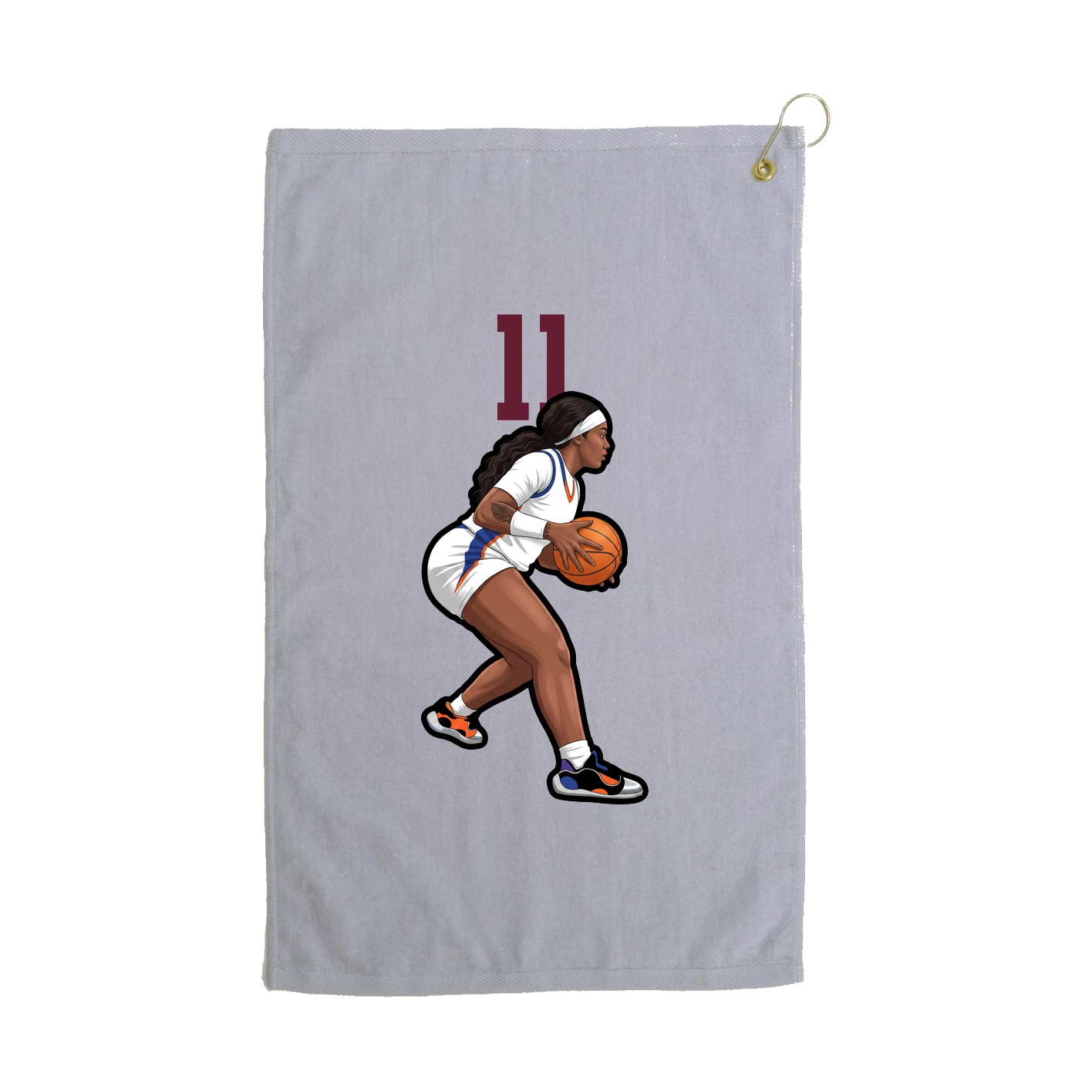 Golf Towel — Number Top in Grey