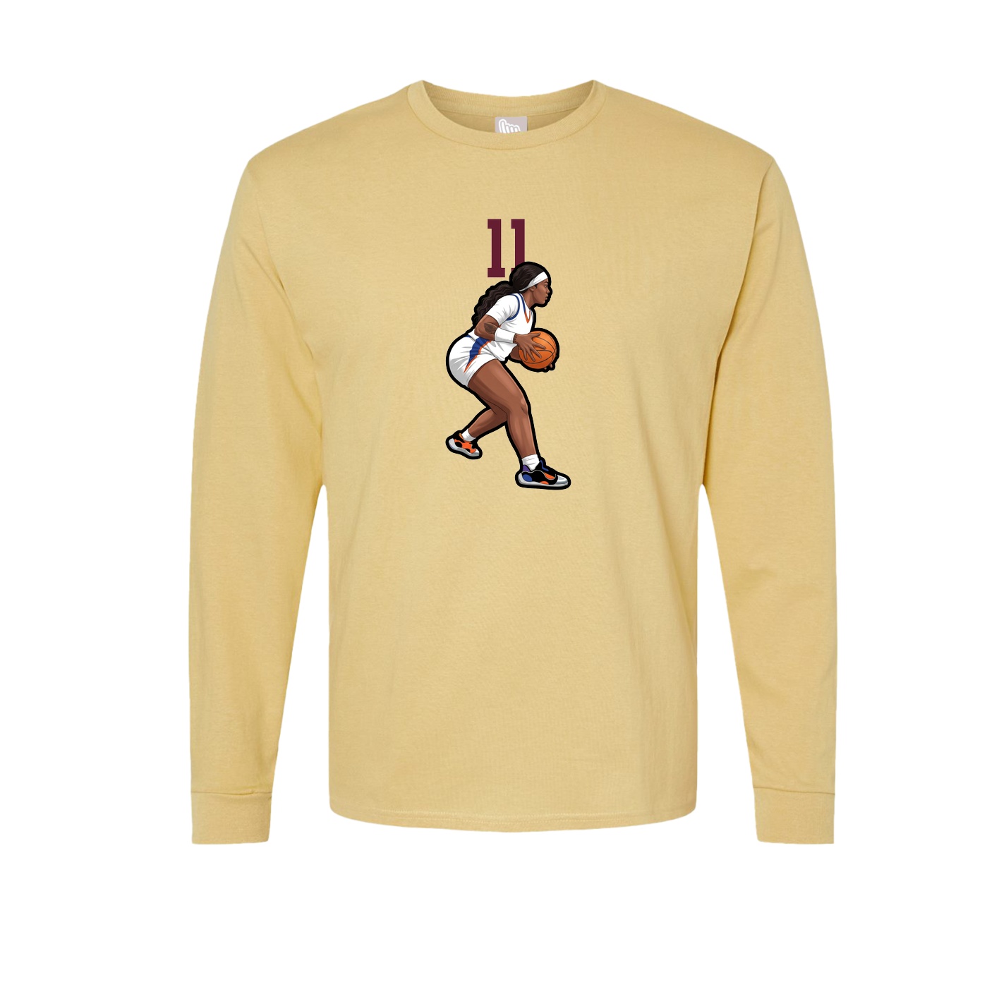 Long Sleeve Tee — Number Top in Vegas Gold
