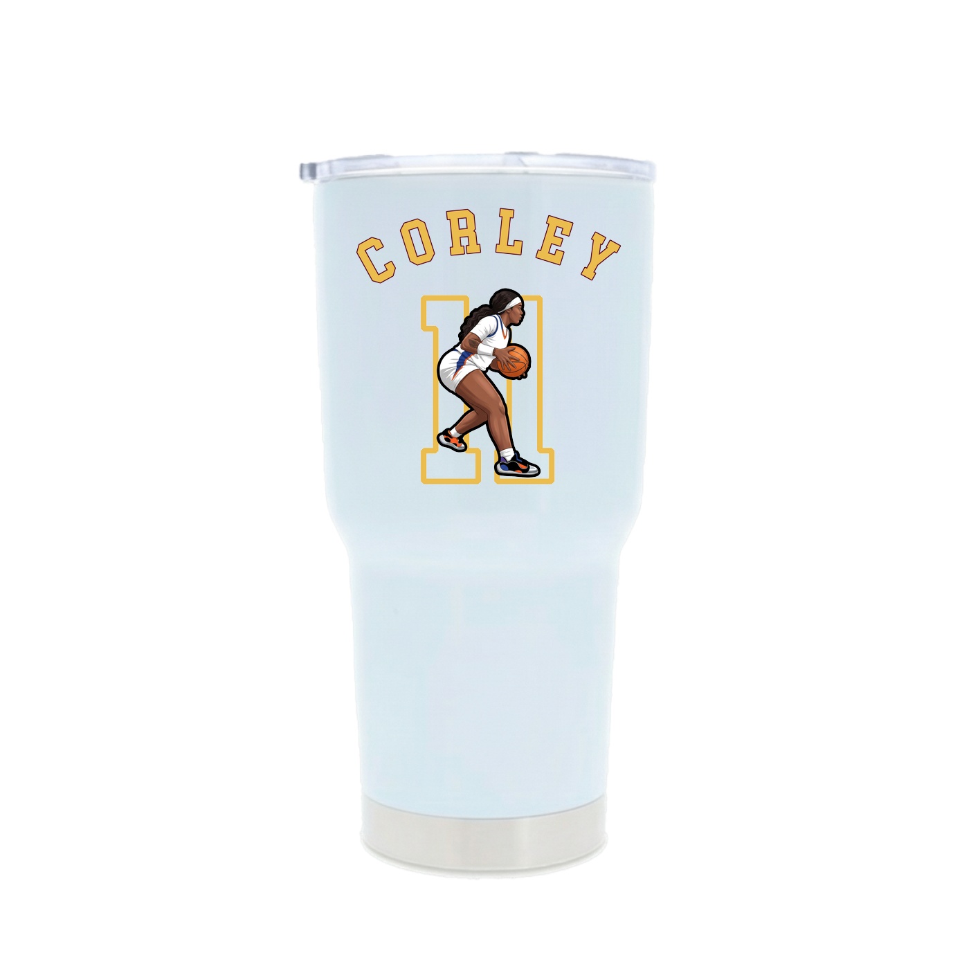 30oz Stainless Steel Tumbler — Shirsey Arch in White