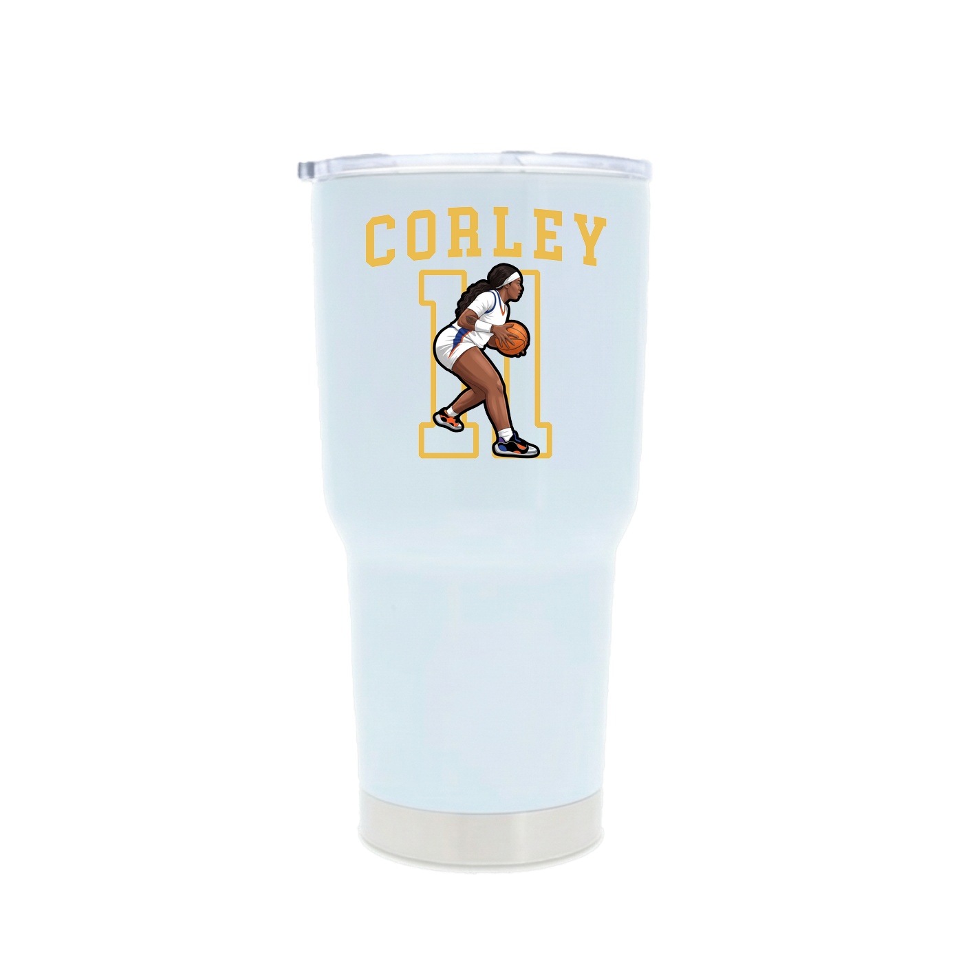 30oz Stainless Steel Tumbler — Shirsey in White