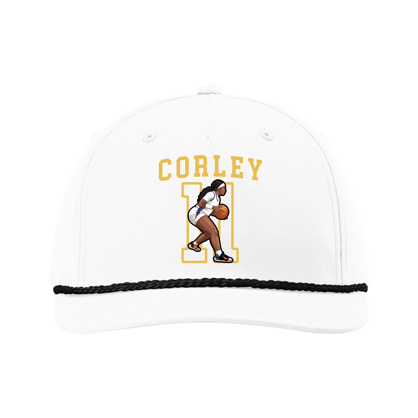 Five-Panel Classic Rope Cap — Shirsey in White