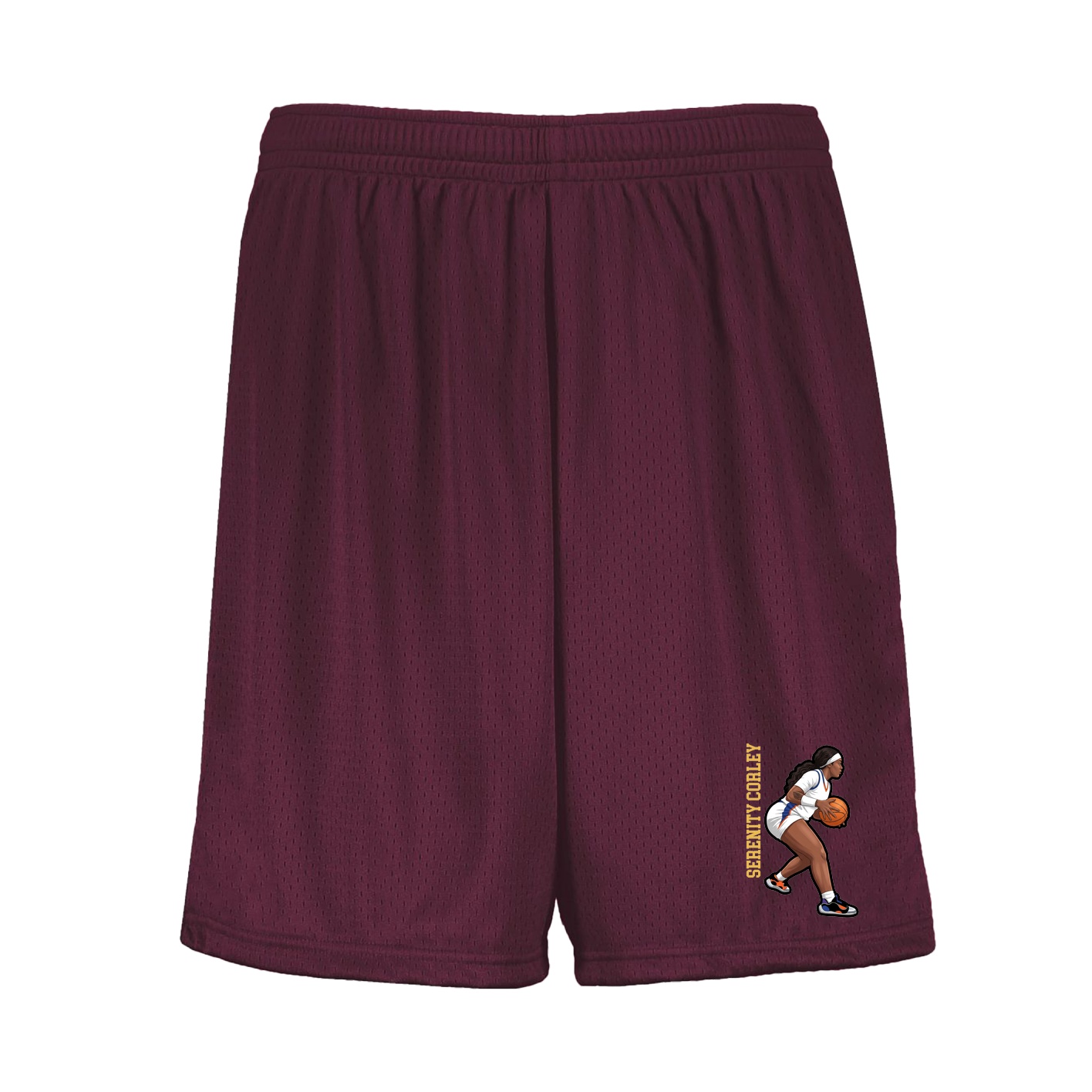 Shorts — Name Vertical in Maroon