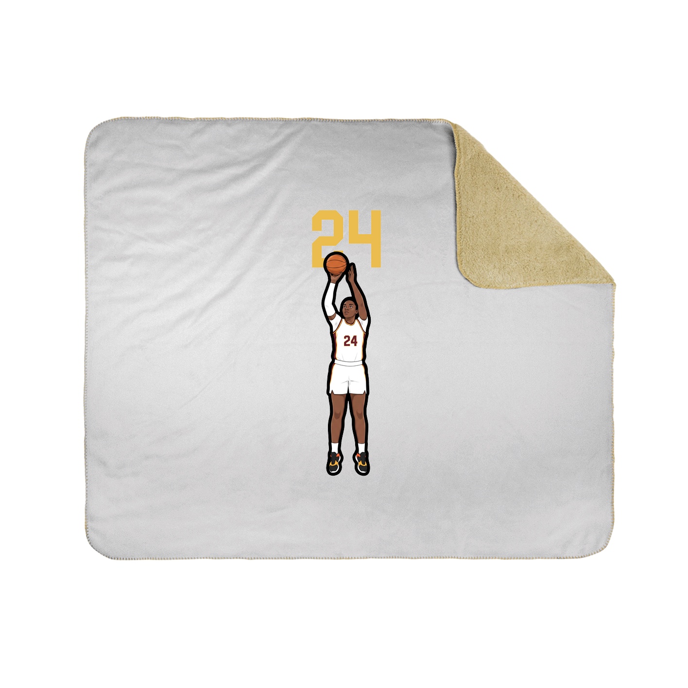 Throw Blanket — Number Top in White