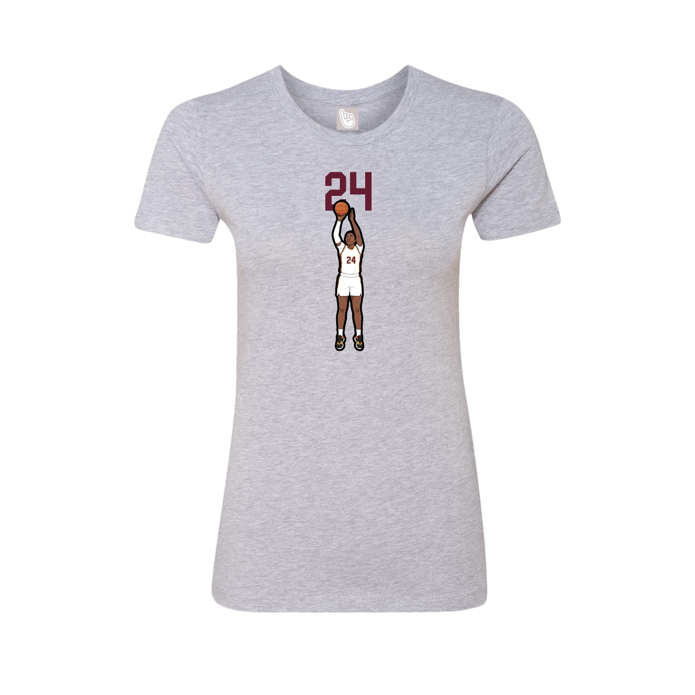 Womens Tee — Number Top in Grey