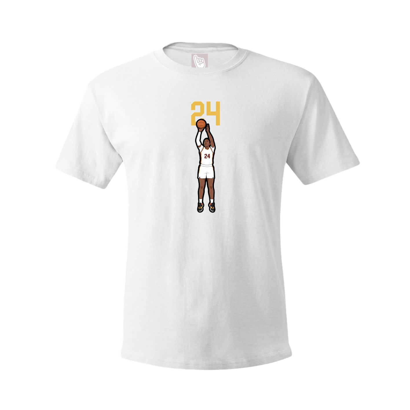 Youth Tee — Number Top in White