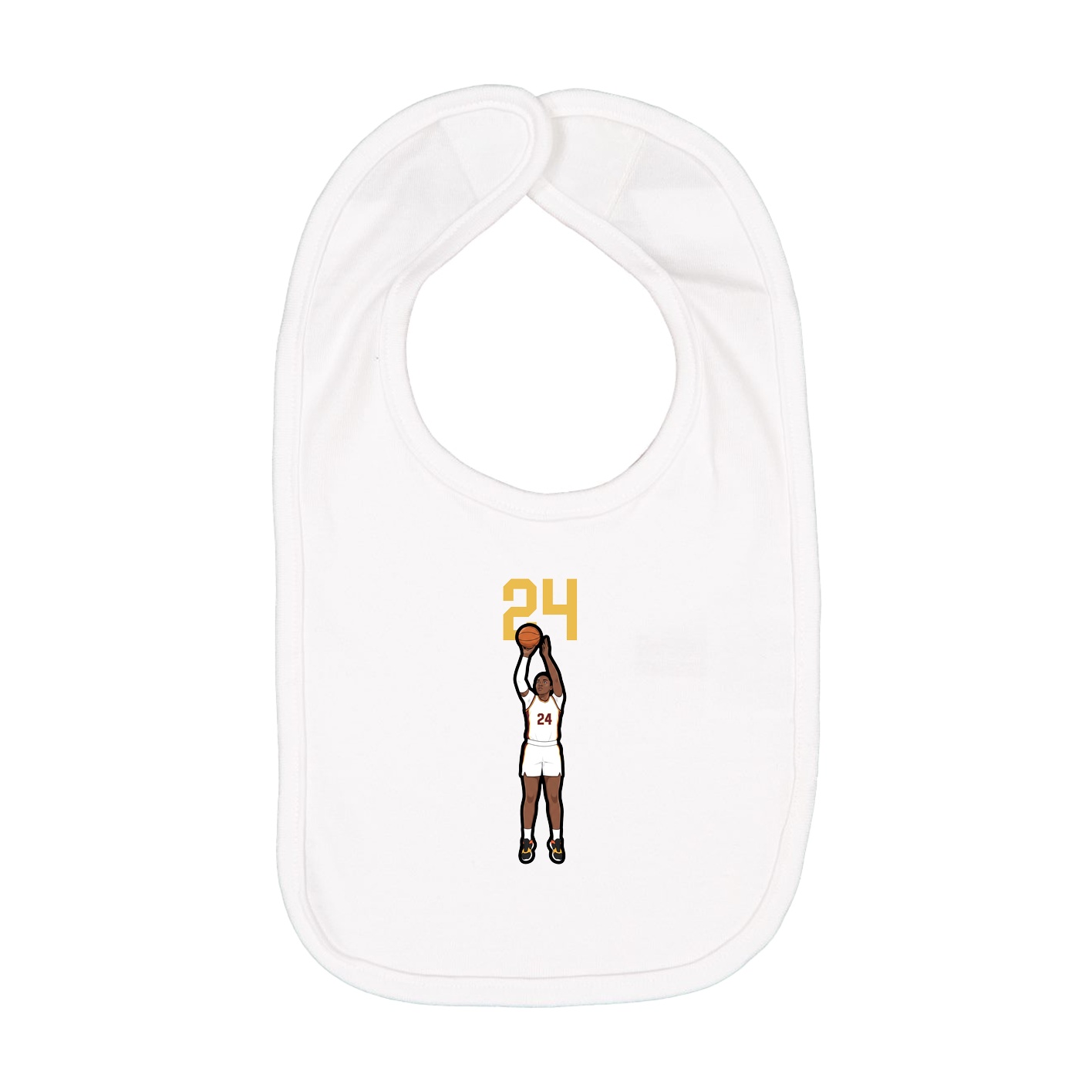 Infant Bib — Number Top in White