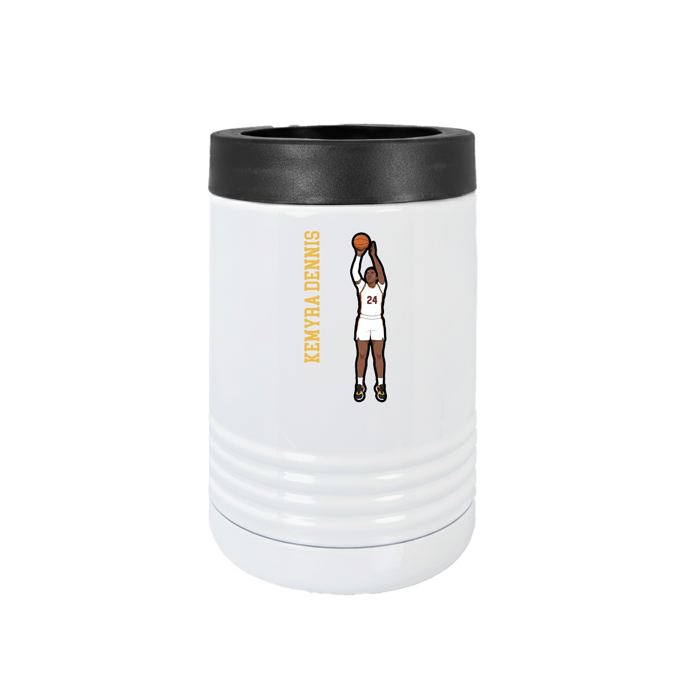 Beverage Holder — Name Vertical in White
