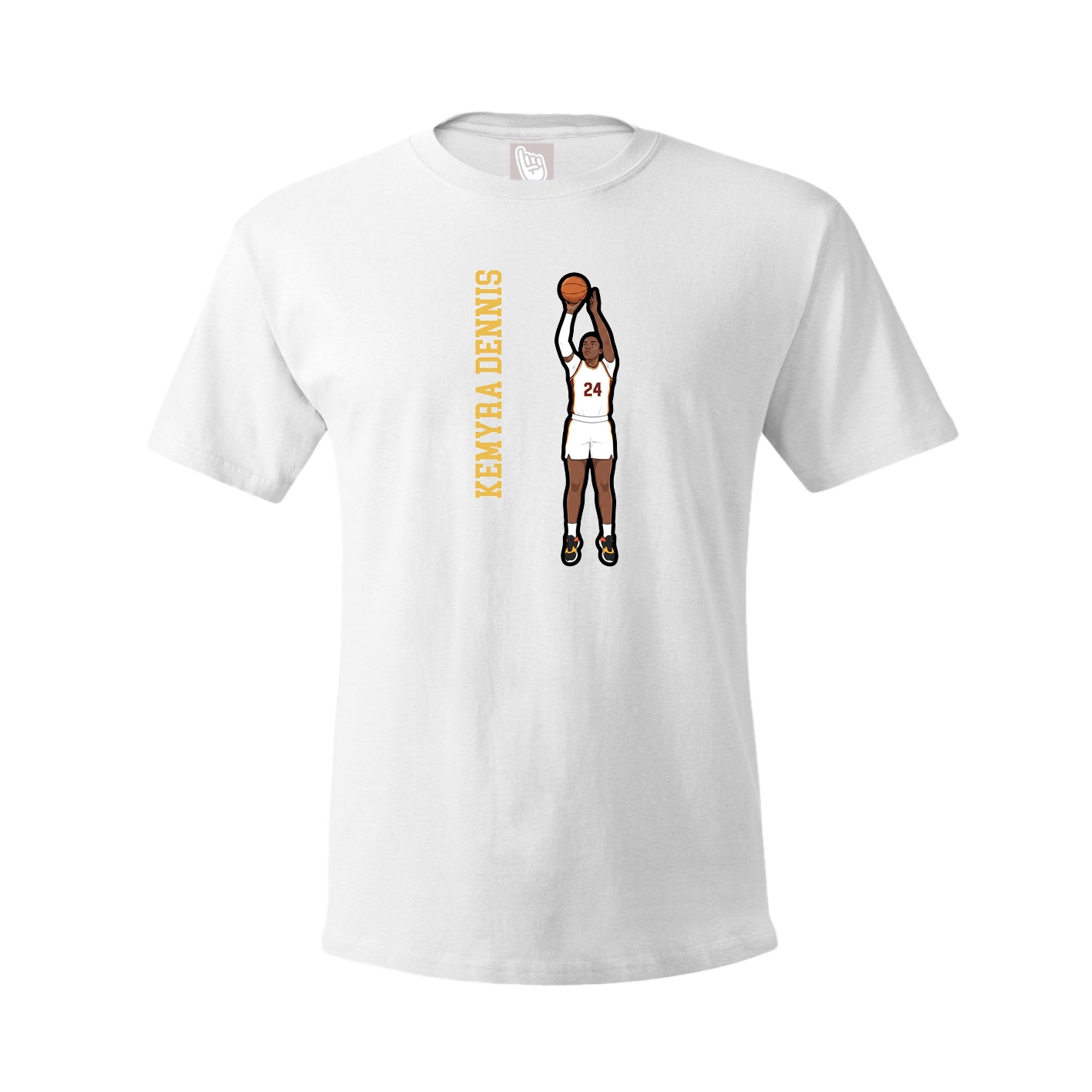 Youth Tee — Name Vertical in White