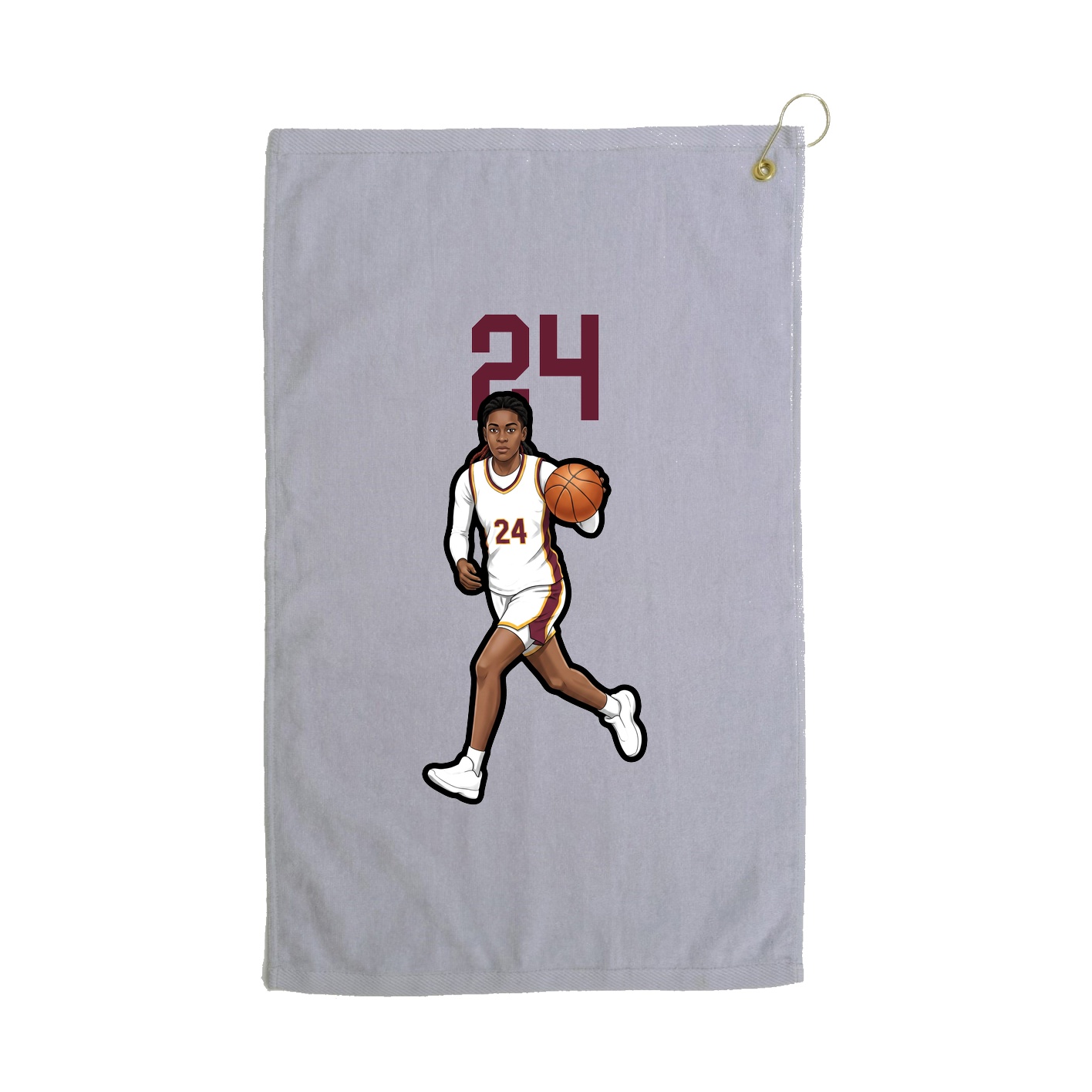 Golf Towel — Number Top in Grey