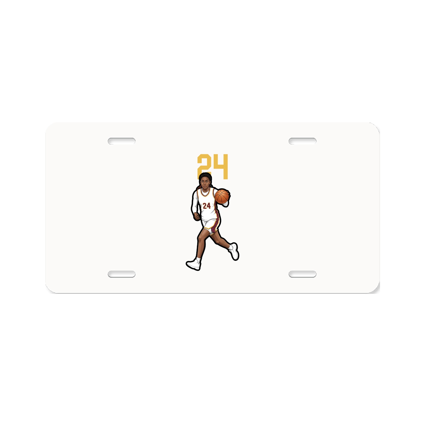License Plate — Number Top in Classic