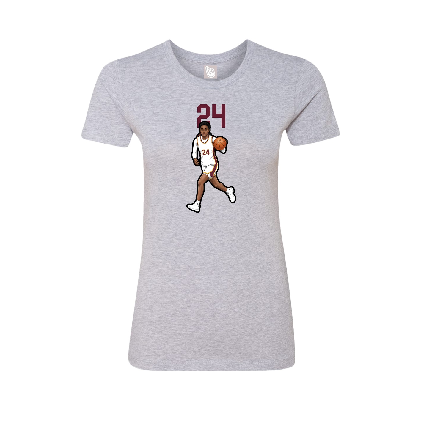 Womens Tee — Number Top in Grey