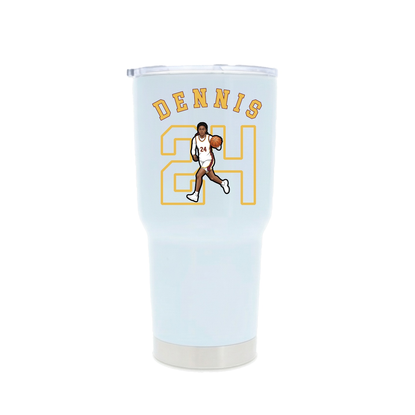30oz Stainless Steel Tumbler — Shirsey Arch in White