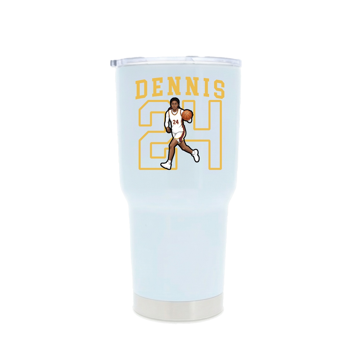 30oz Stainless Steel Tumbler — Shirsey in White