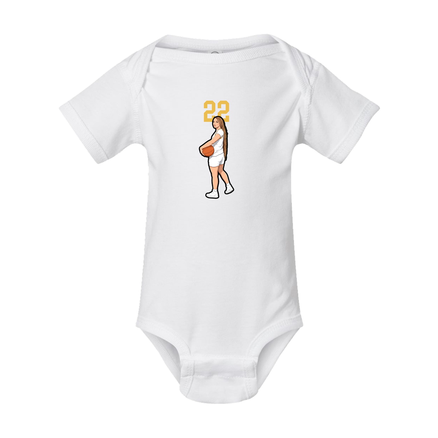 Baby Onesie — Number Top in White