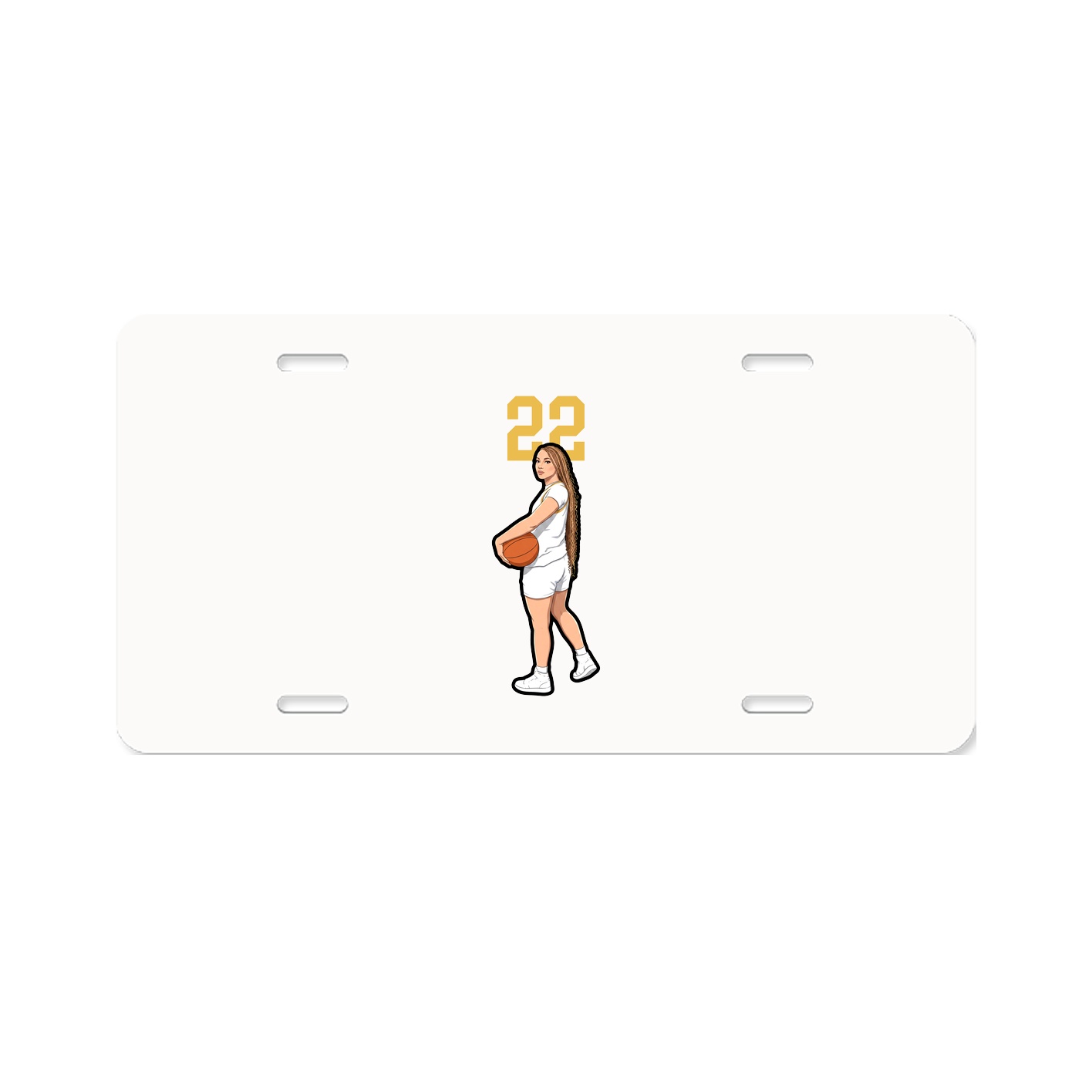 License Plate — Number Top in Classic