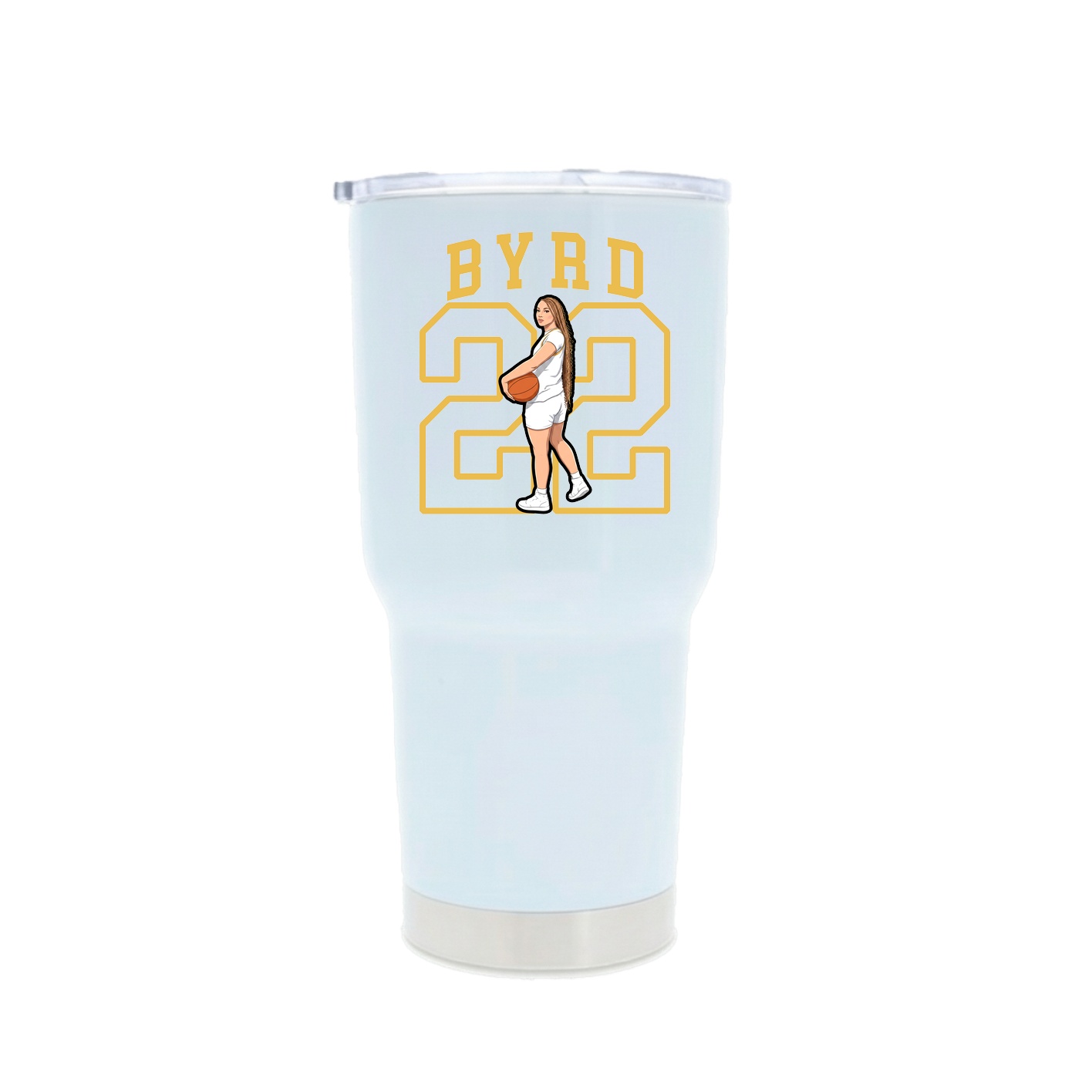 30oz Stainless Steel Tumbler — Shirsey in White