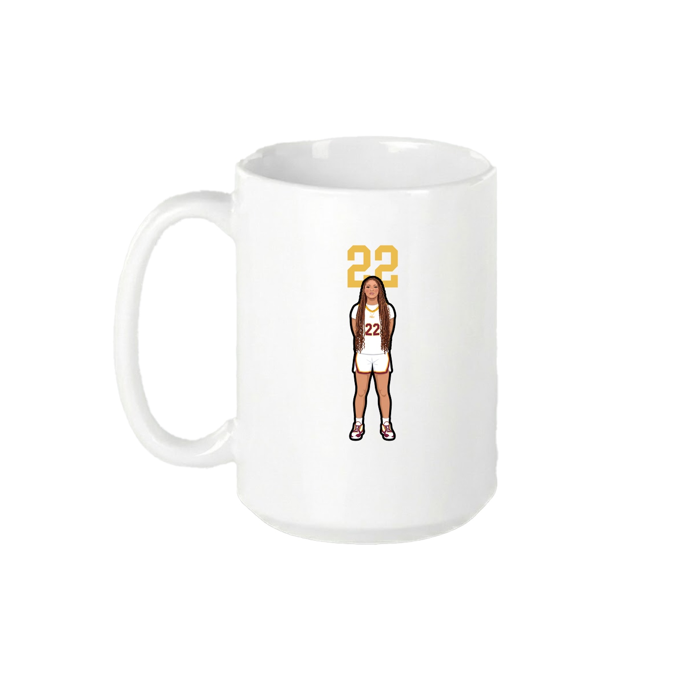 15oz Coffee Mug — Number Top in White