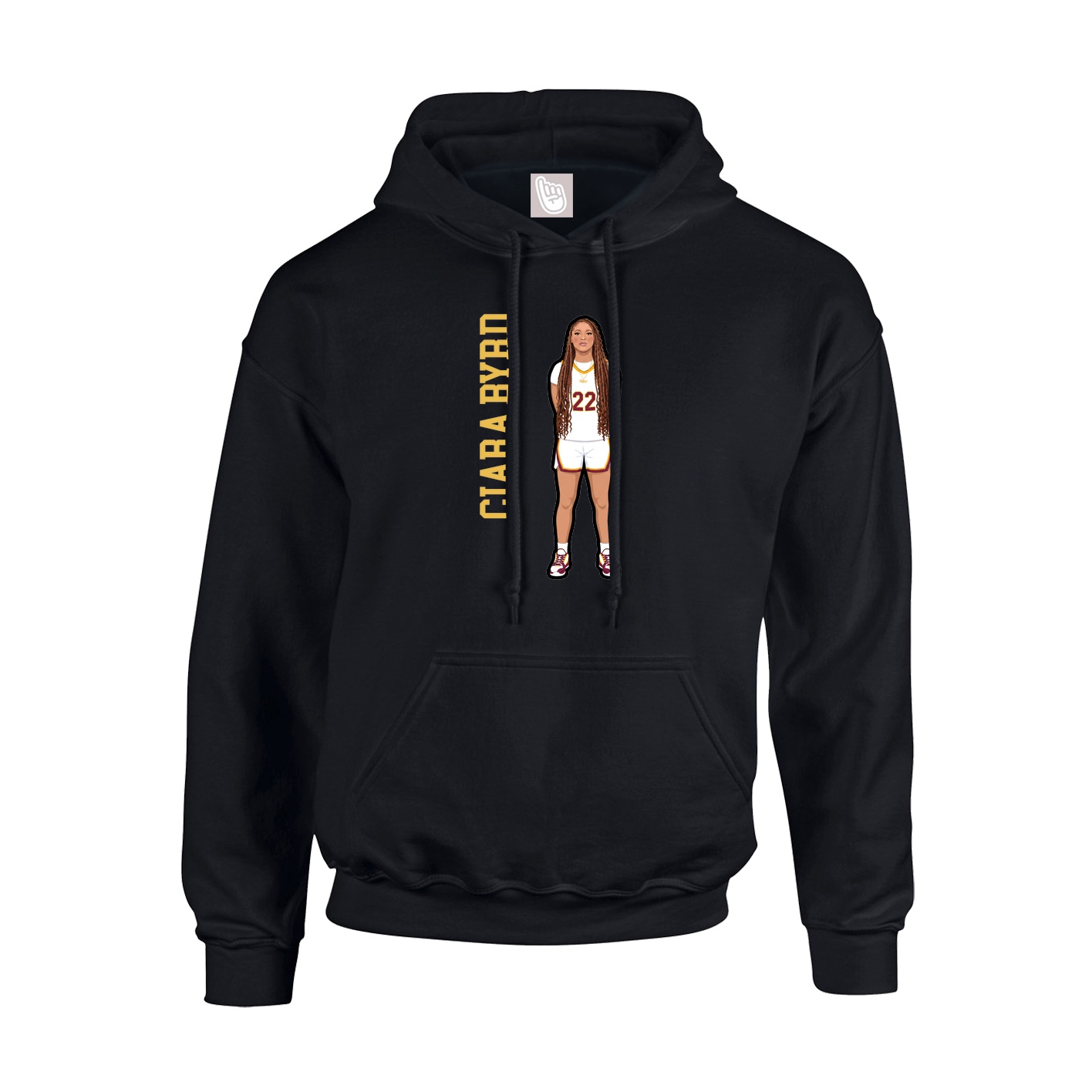 Youth Hoodie — Name Vertical in Black