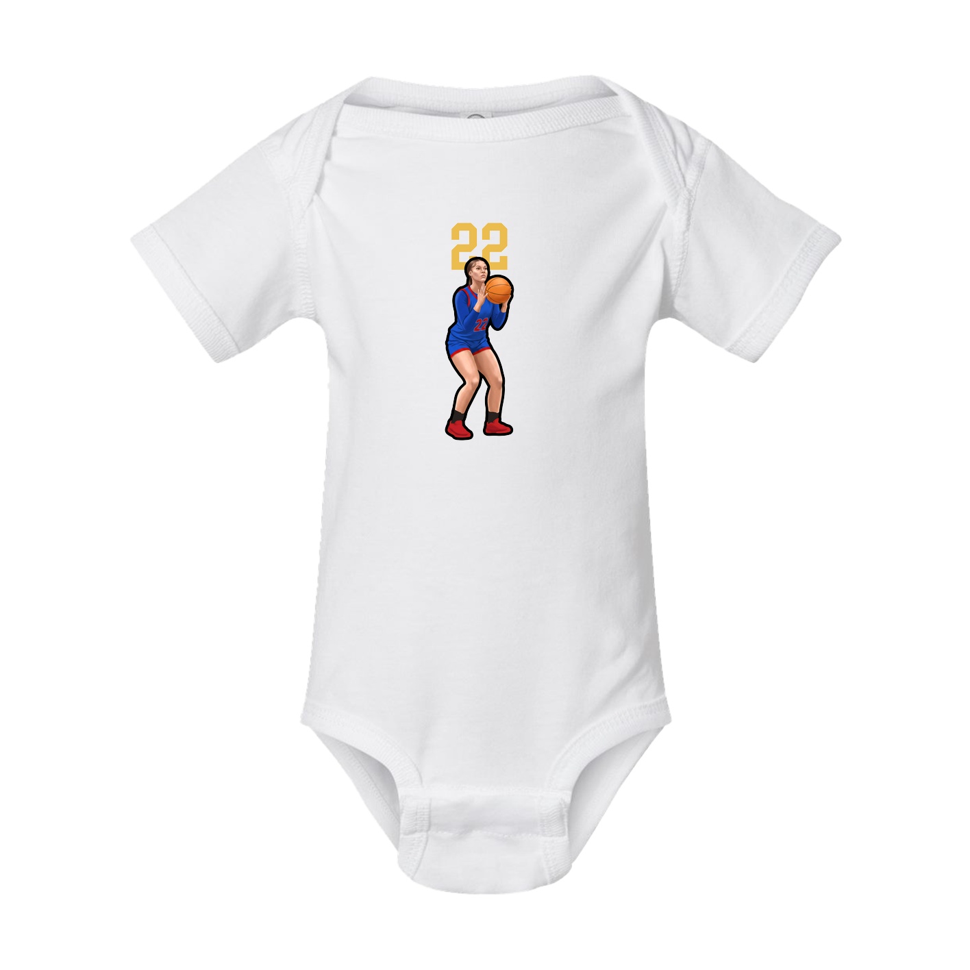 Baby Onesie — Number Top in White