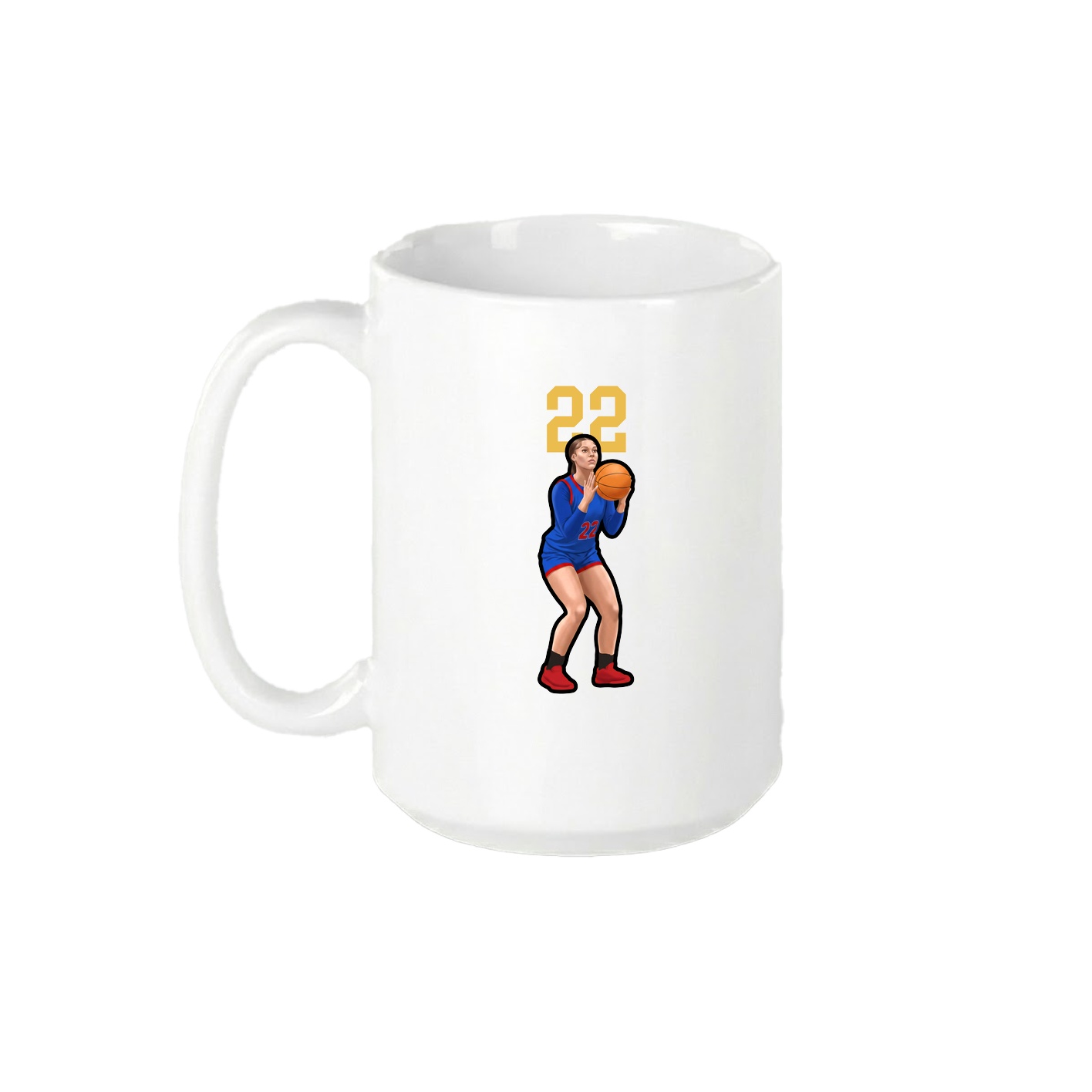 15oz Coffee Mug — Number Top in White