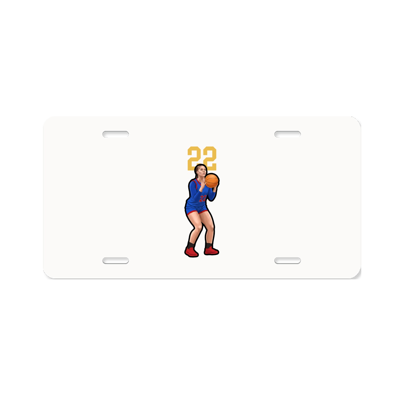 License Plate — Number Top in Classic