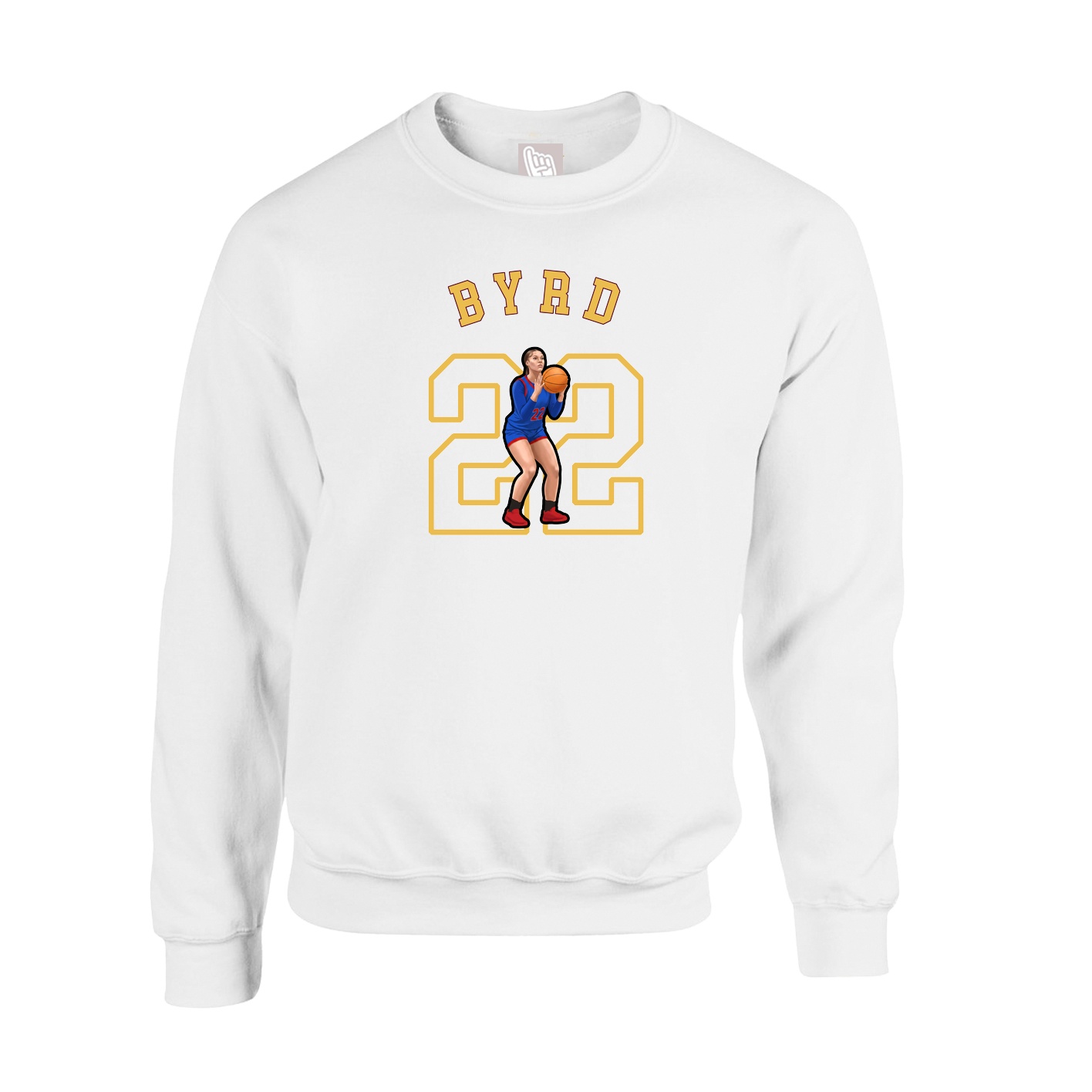 Fleece Crew — Shirsey Arch in White