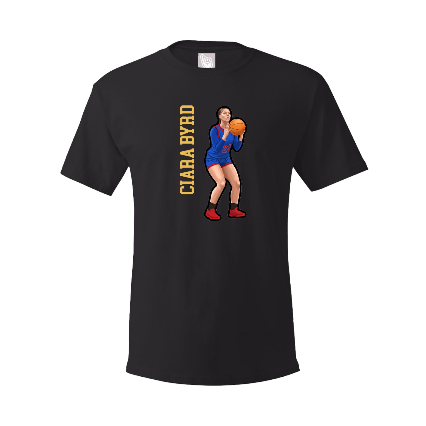 Youth Tee — Name Vertical in Black