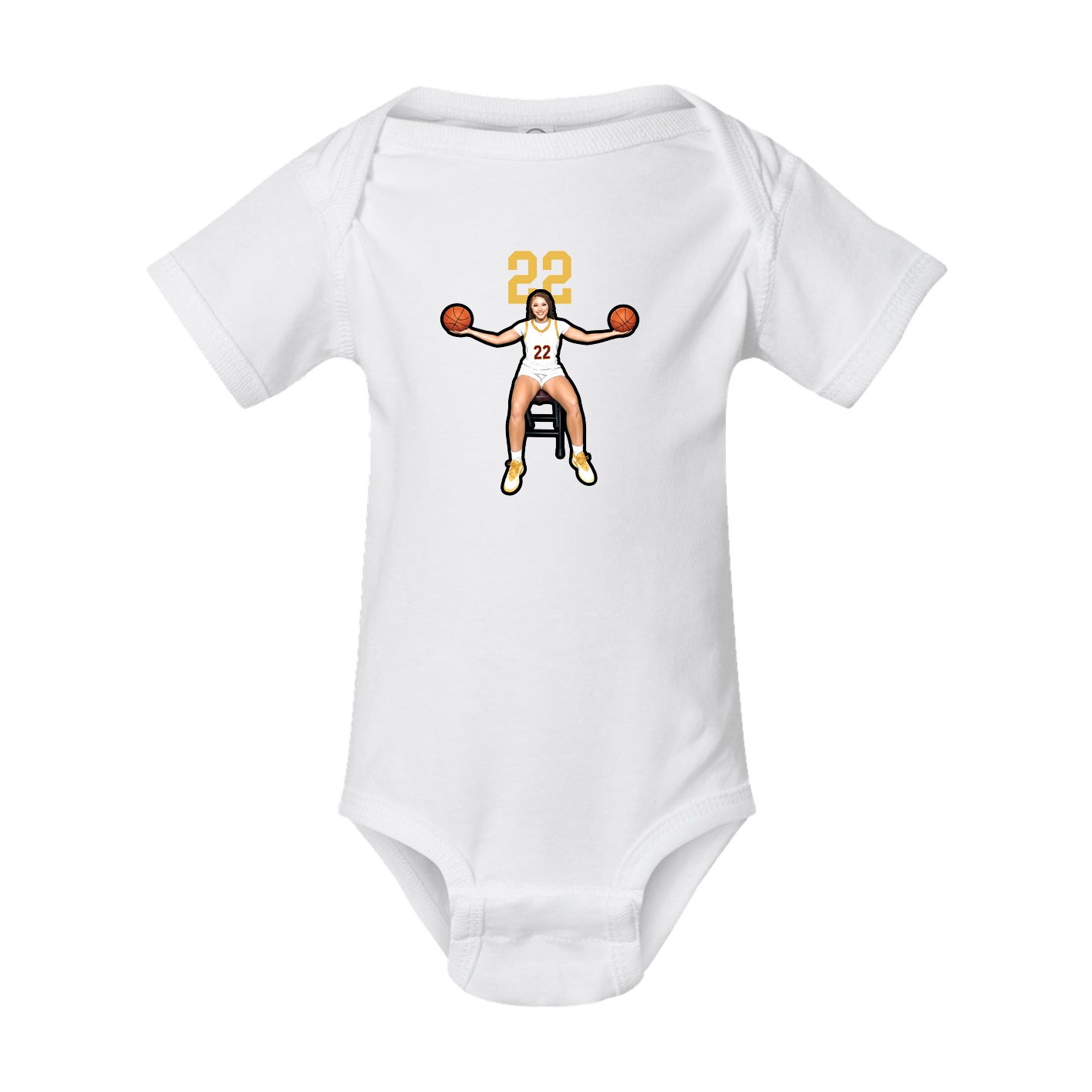 Baby Onesie — Number Top in White