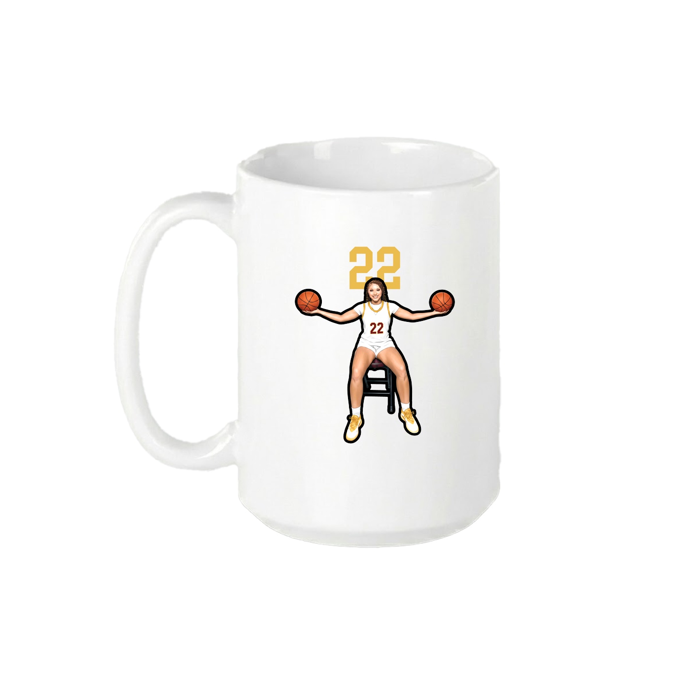 15oz Coffee Mug — Number Top in White