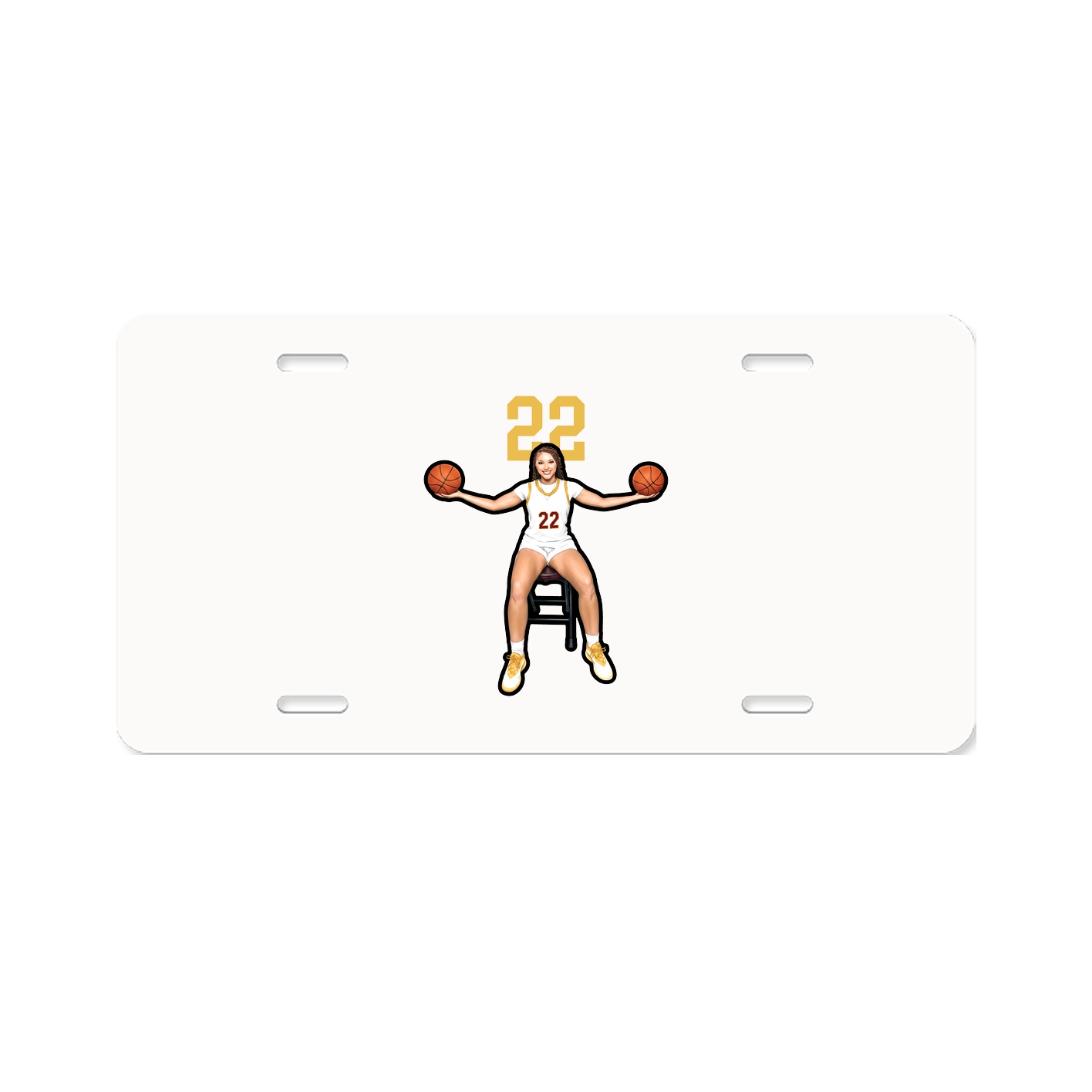 License Plate — Number Top in Classic