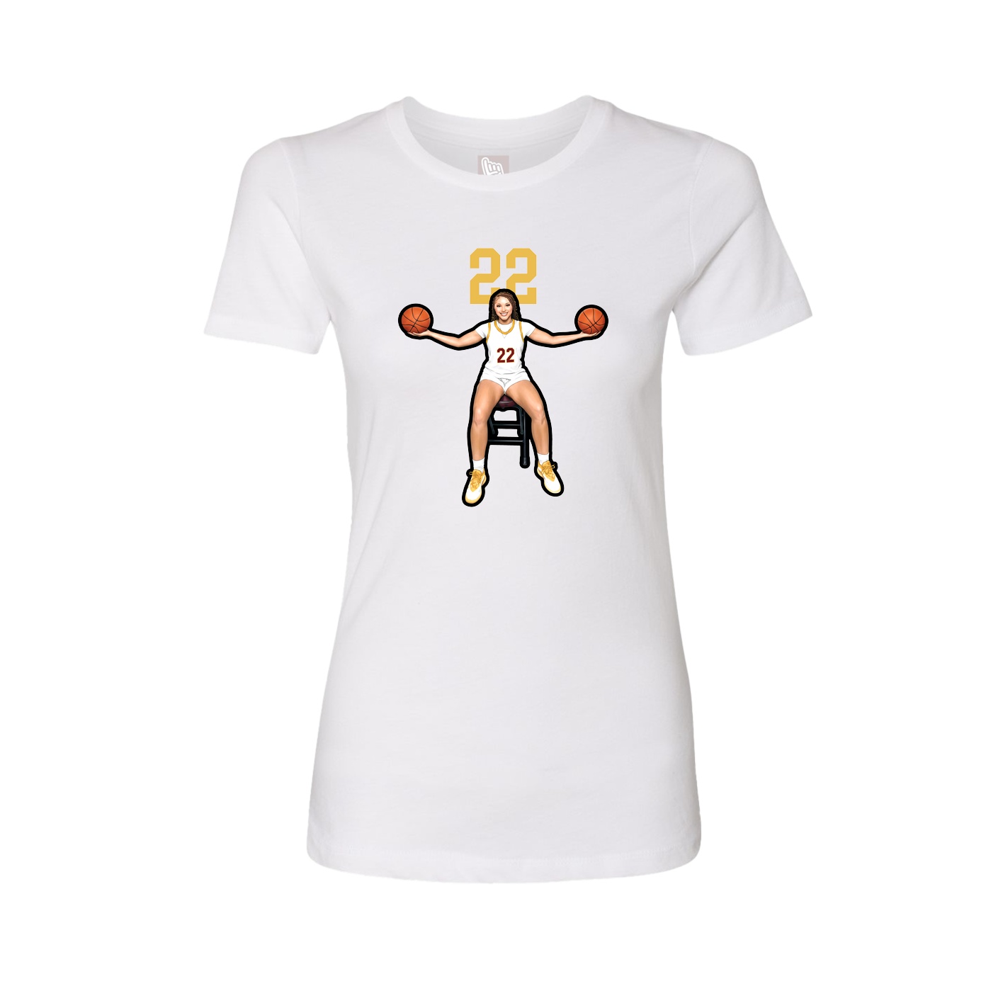 Womens Tee — Number Top in White