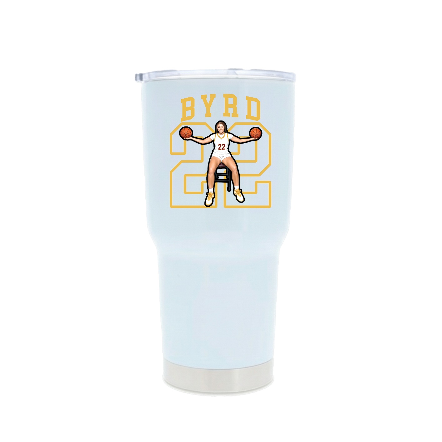30oz Stainless Steel Tumbler — Shirsey in White