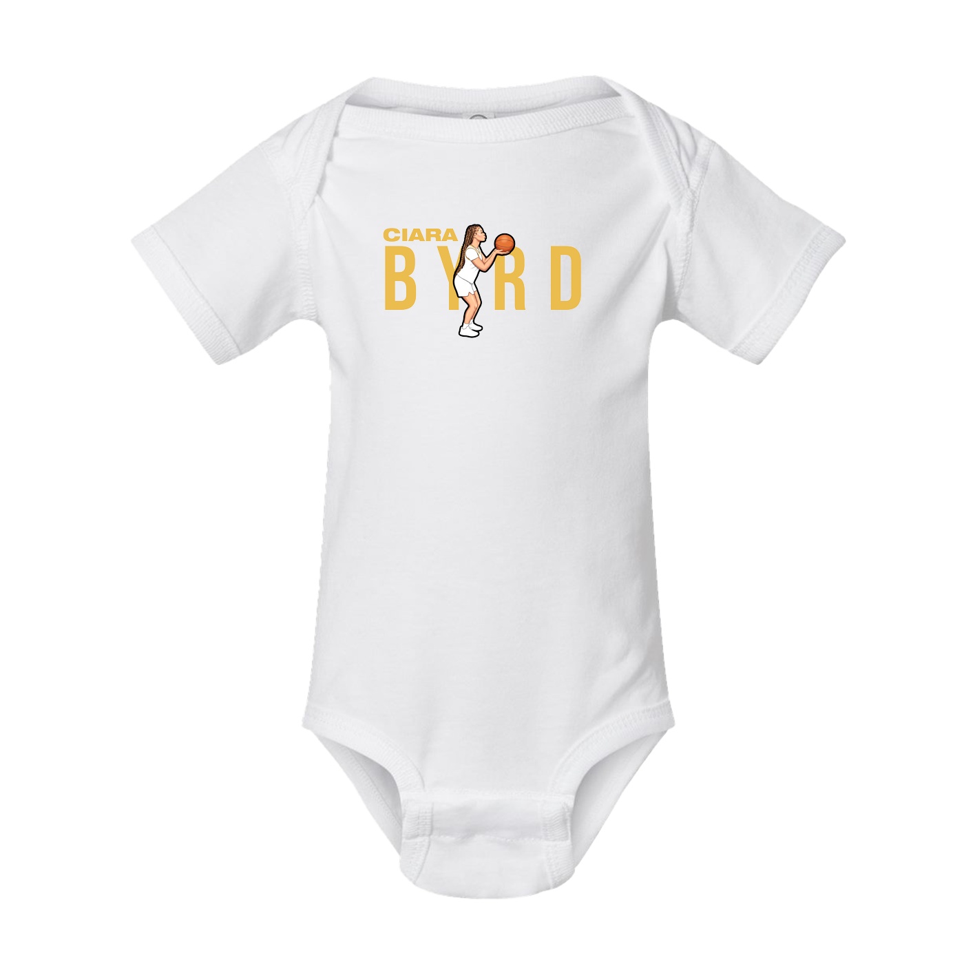 Baby Onesie — Player Name in White