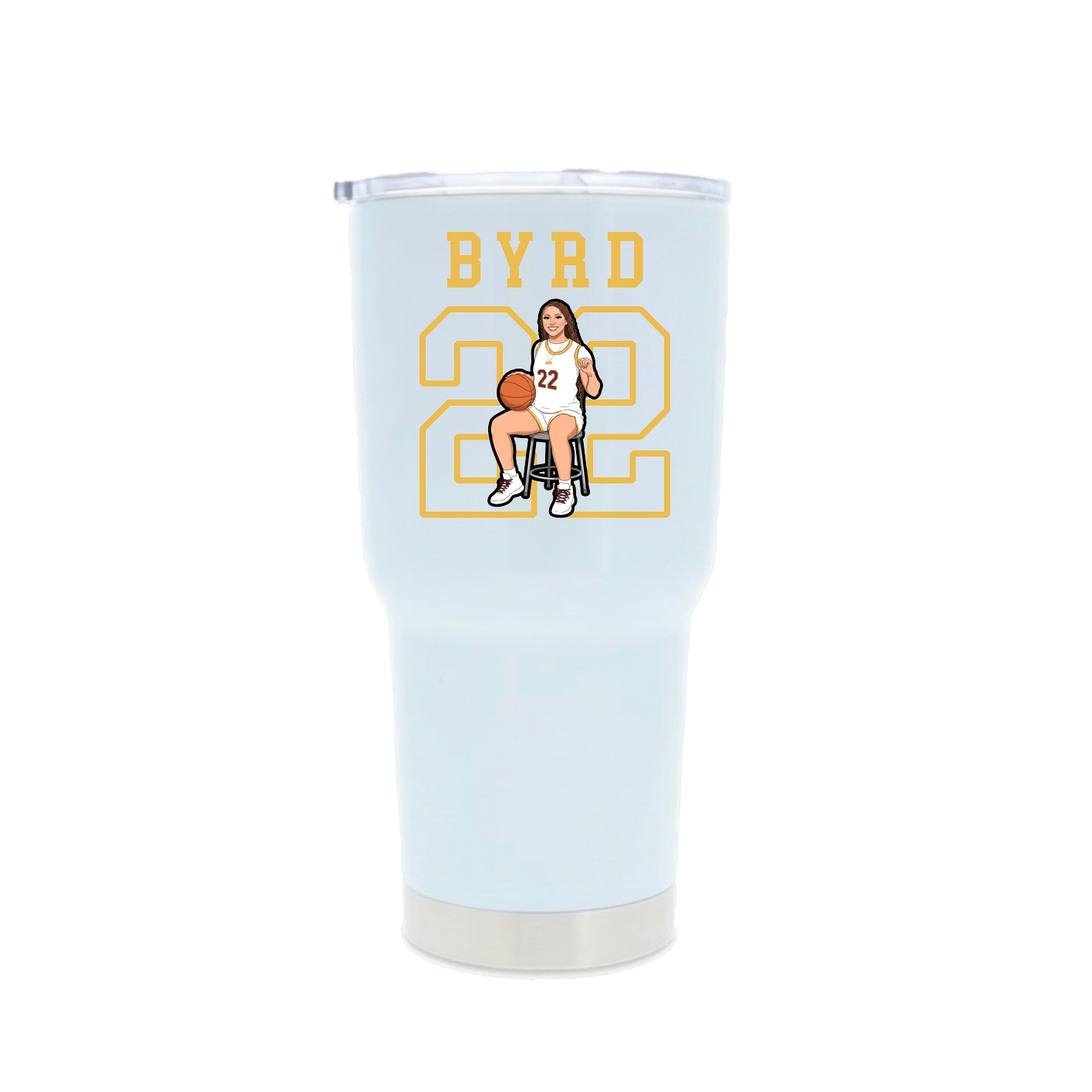 30oz Stainless Steel Tumbler — Shirsey in White