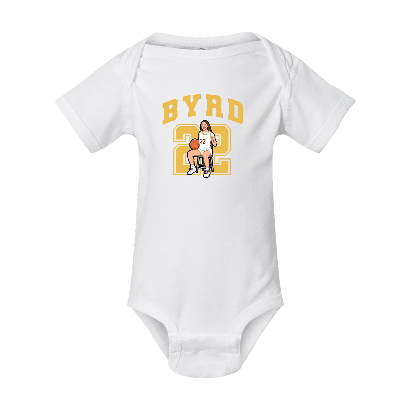 Baby Onesie — Number in White