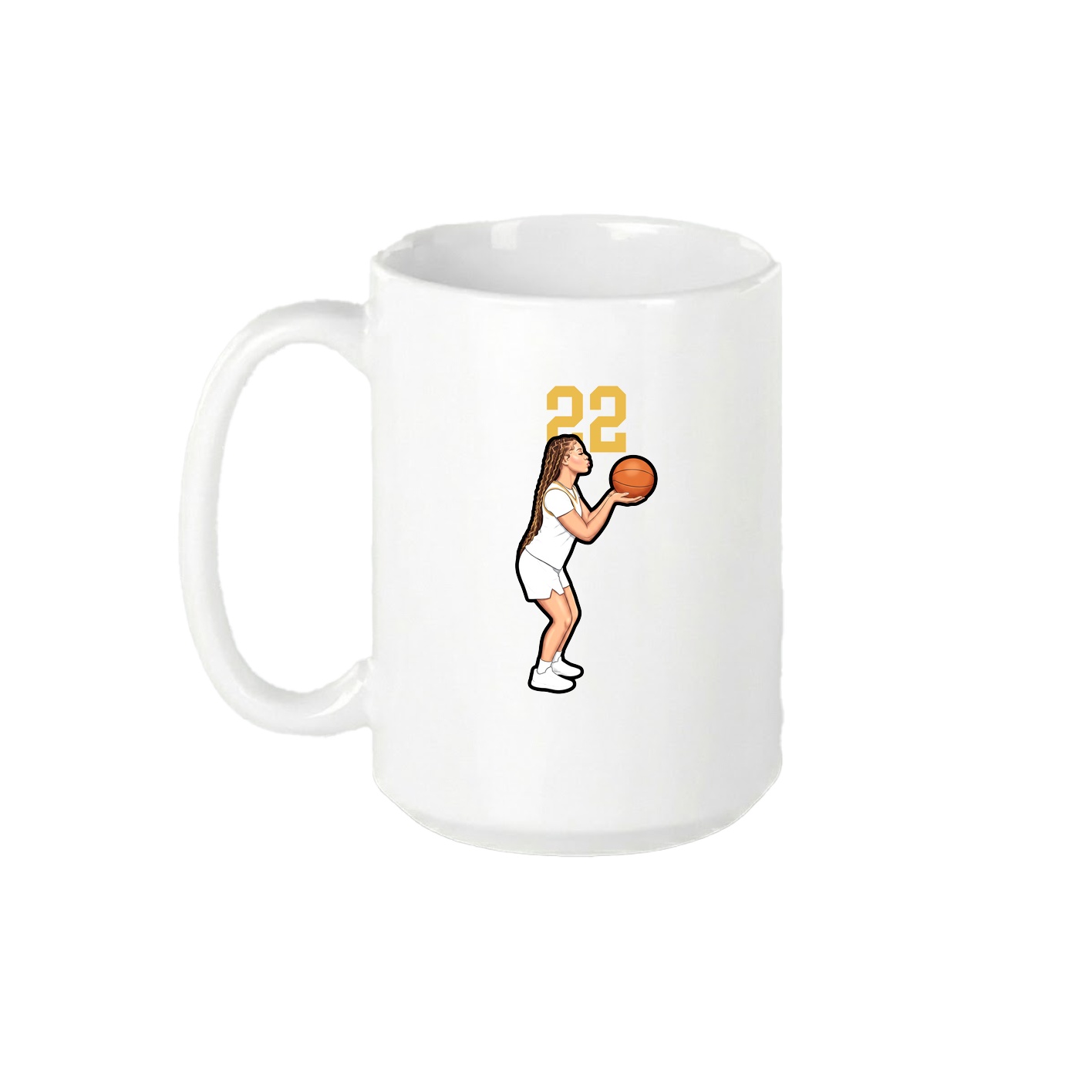 15oz Coffee Mug — Number Top in White