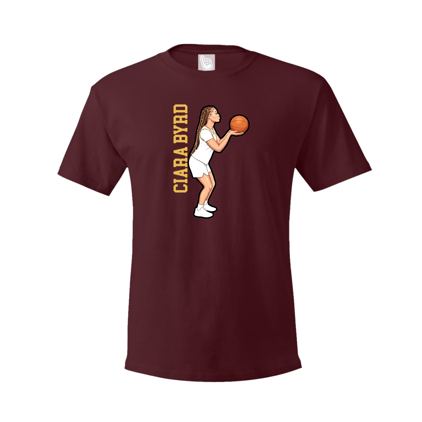 Tee — Name Vertical in Maroon