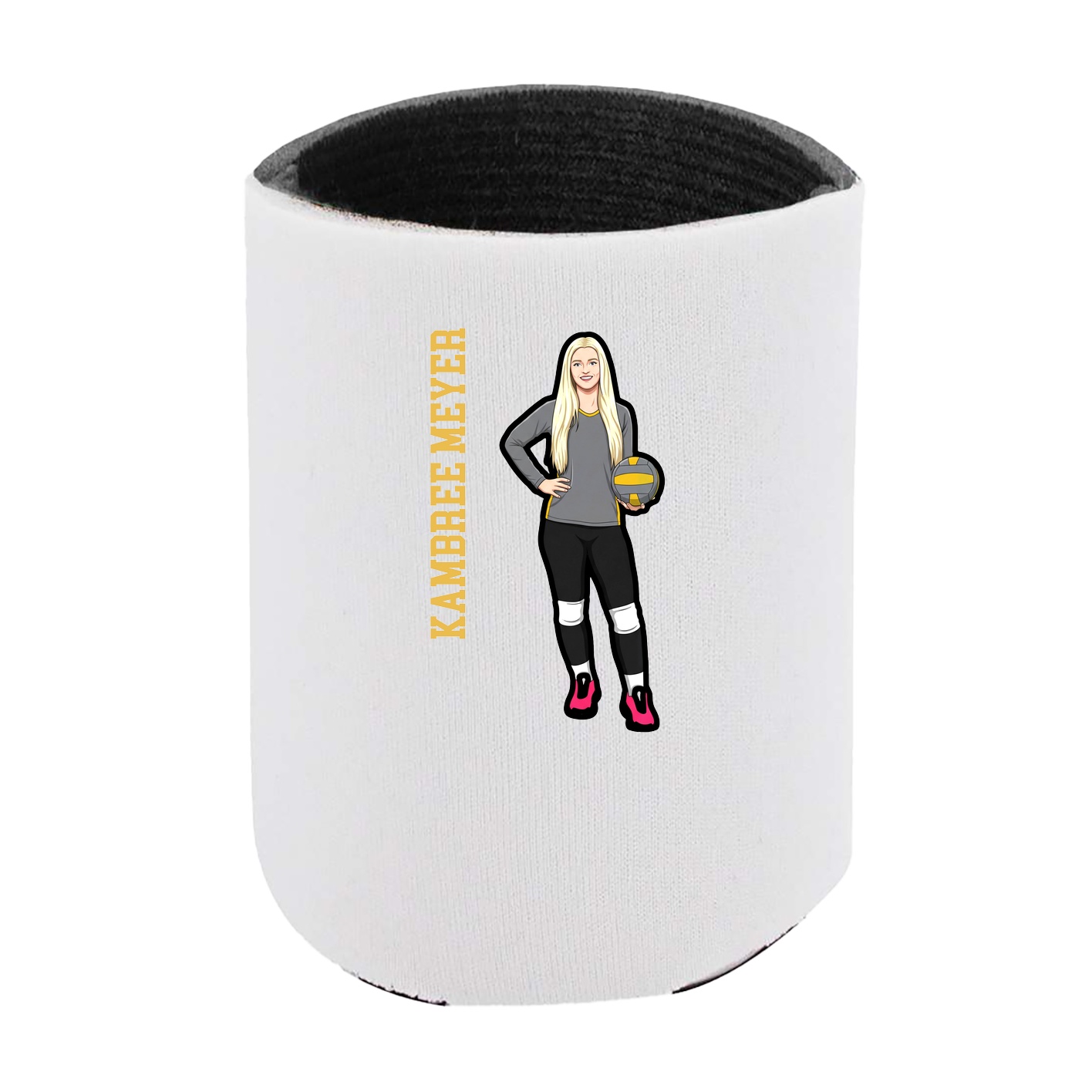Can Holder — Name Vertical in White