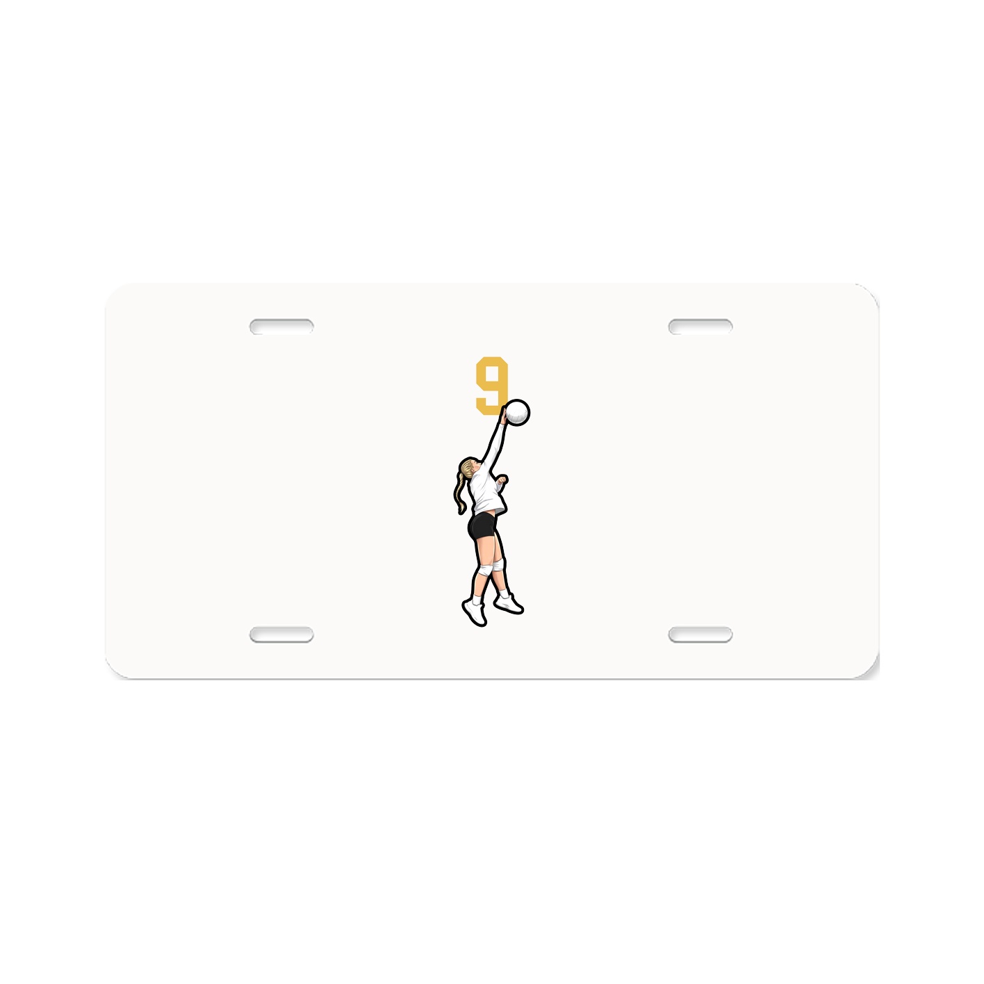 License Plate — Number Top in Classic