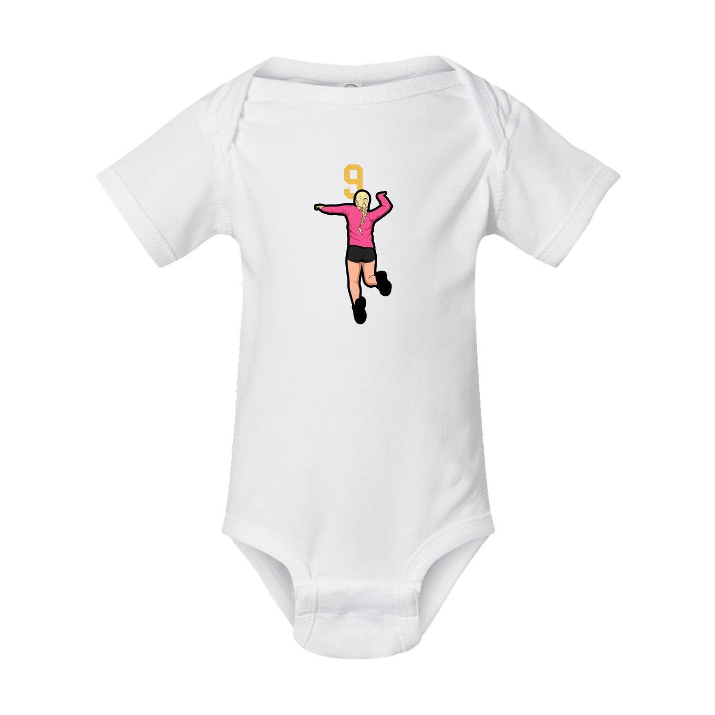 Baby Onesie — Number Top in White