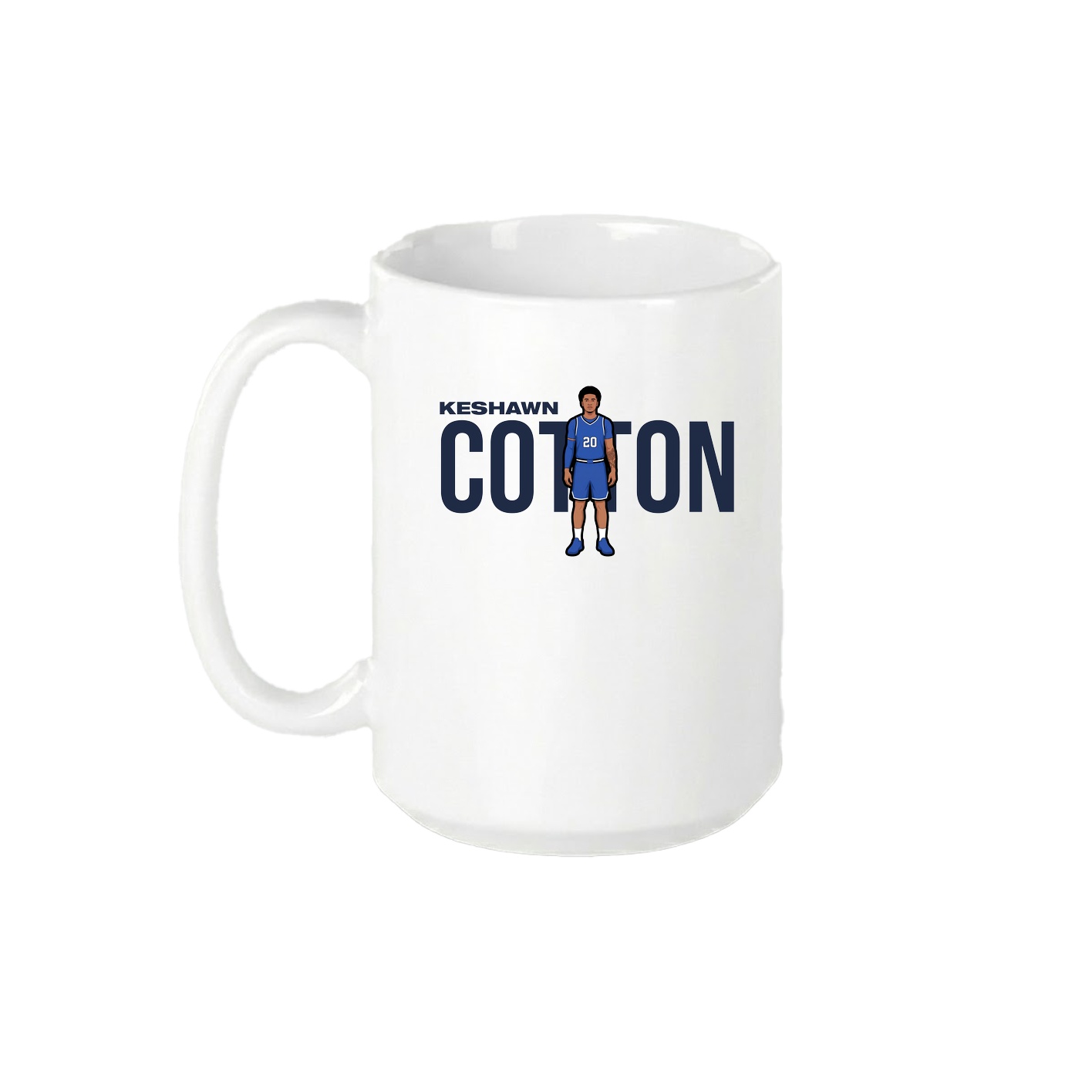 15oz Coffee Mug — Player Name in White